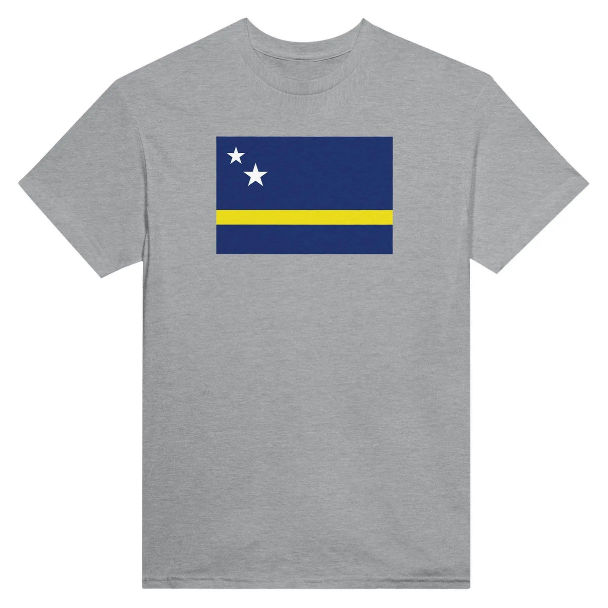T-shirt drapeau curaçao coton mélangé broderie élégante