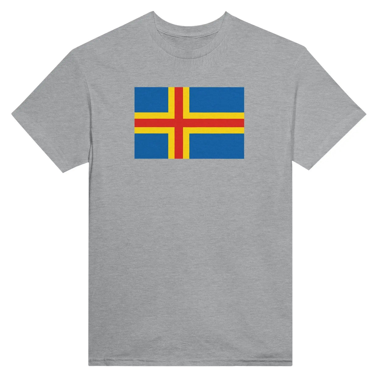 T-shirt drapeau d’åland brodé coton mélangé manches longues