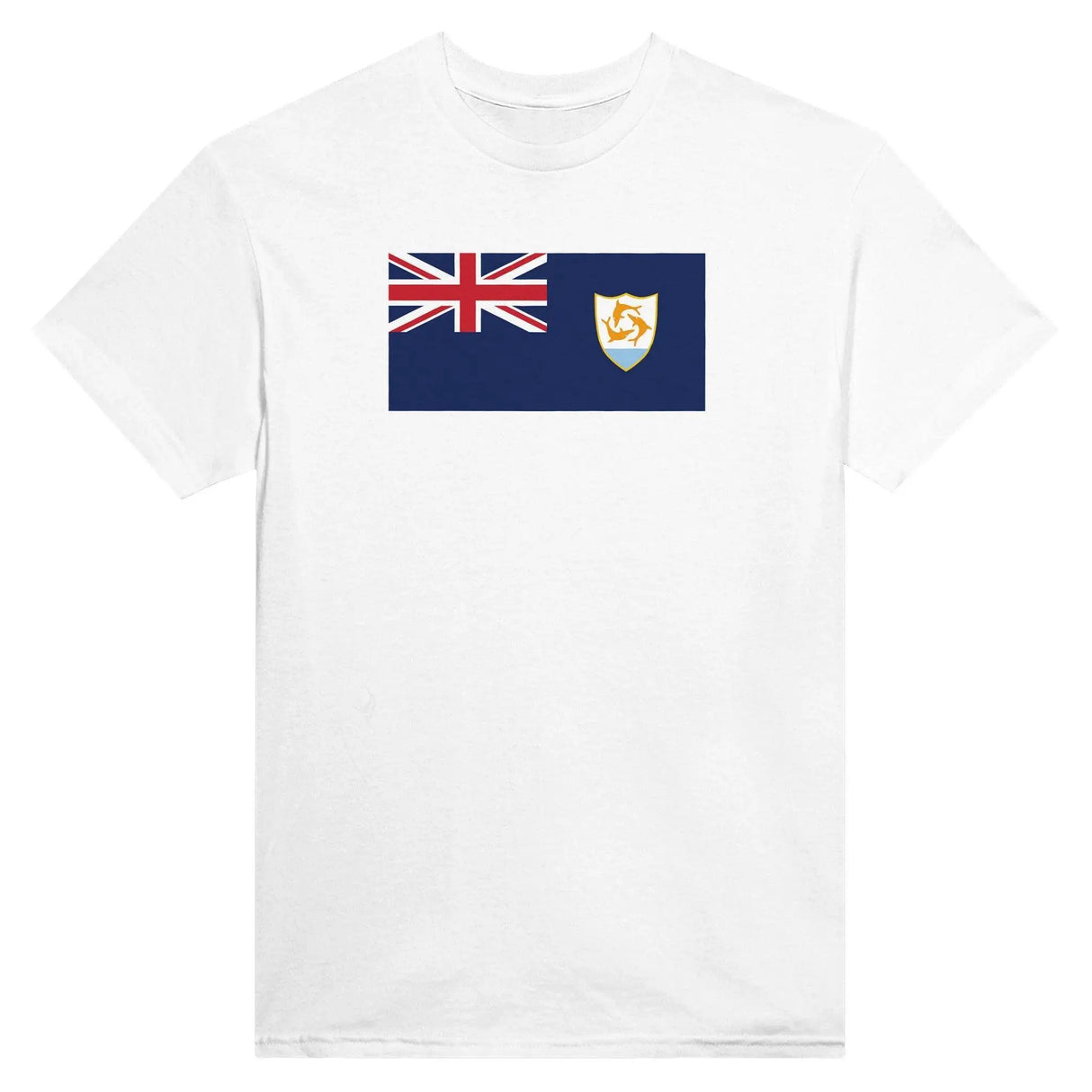 T-shirt drapeau d’anguilla brodé coton mélangé