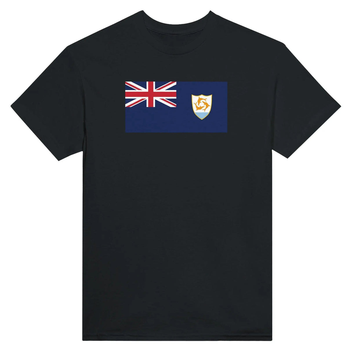 T-shirt drapeau d’anguilla brodé coton mélangé