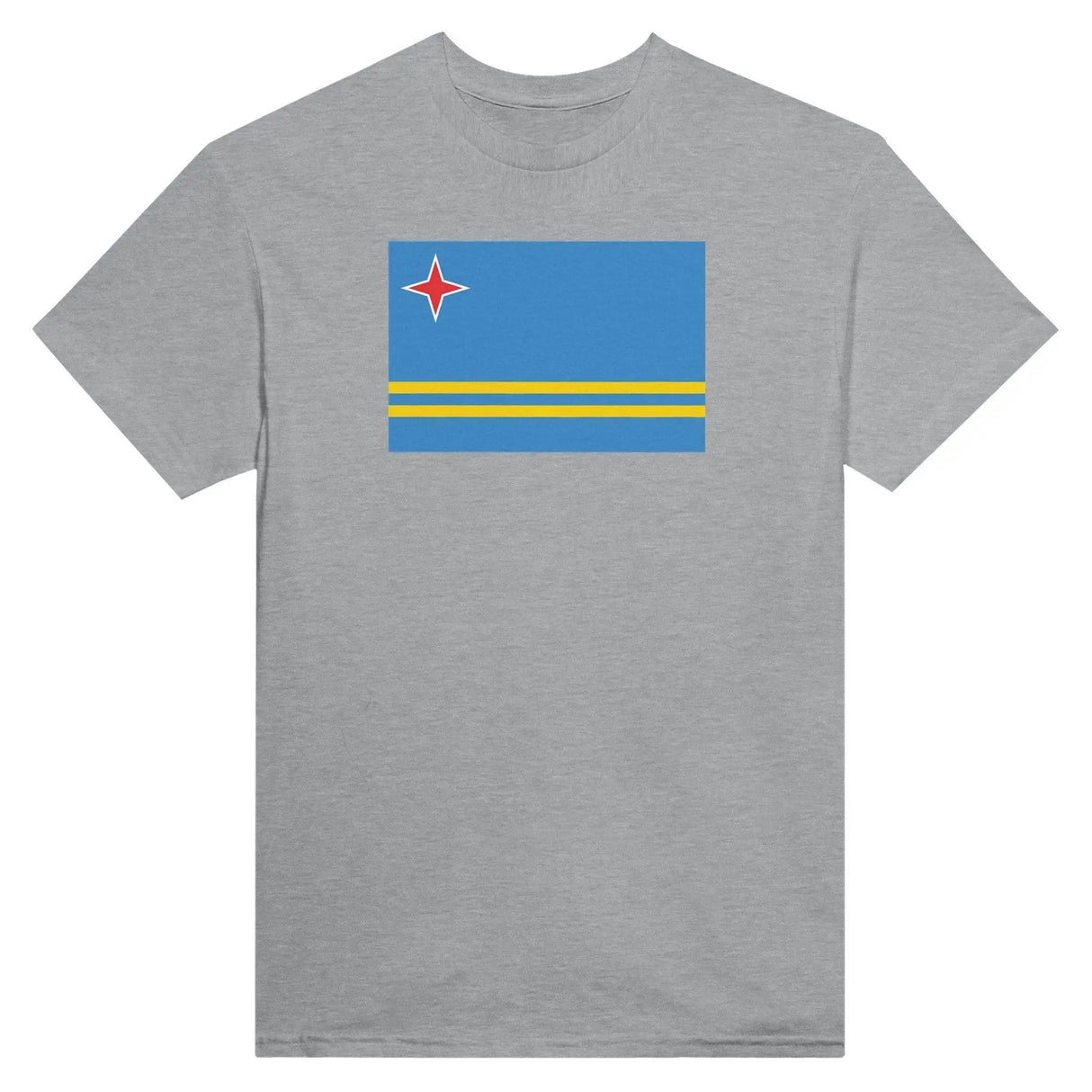T-shirt drapeau d’aruba brodé en coton mélangé