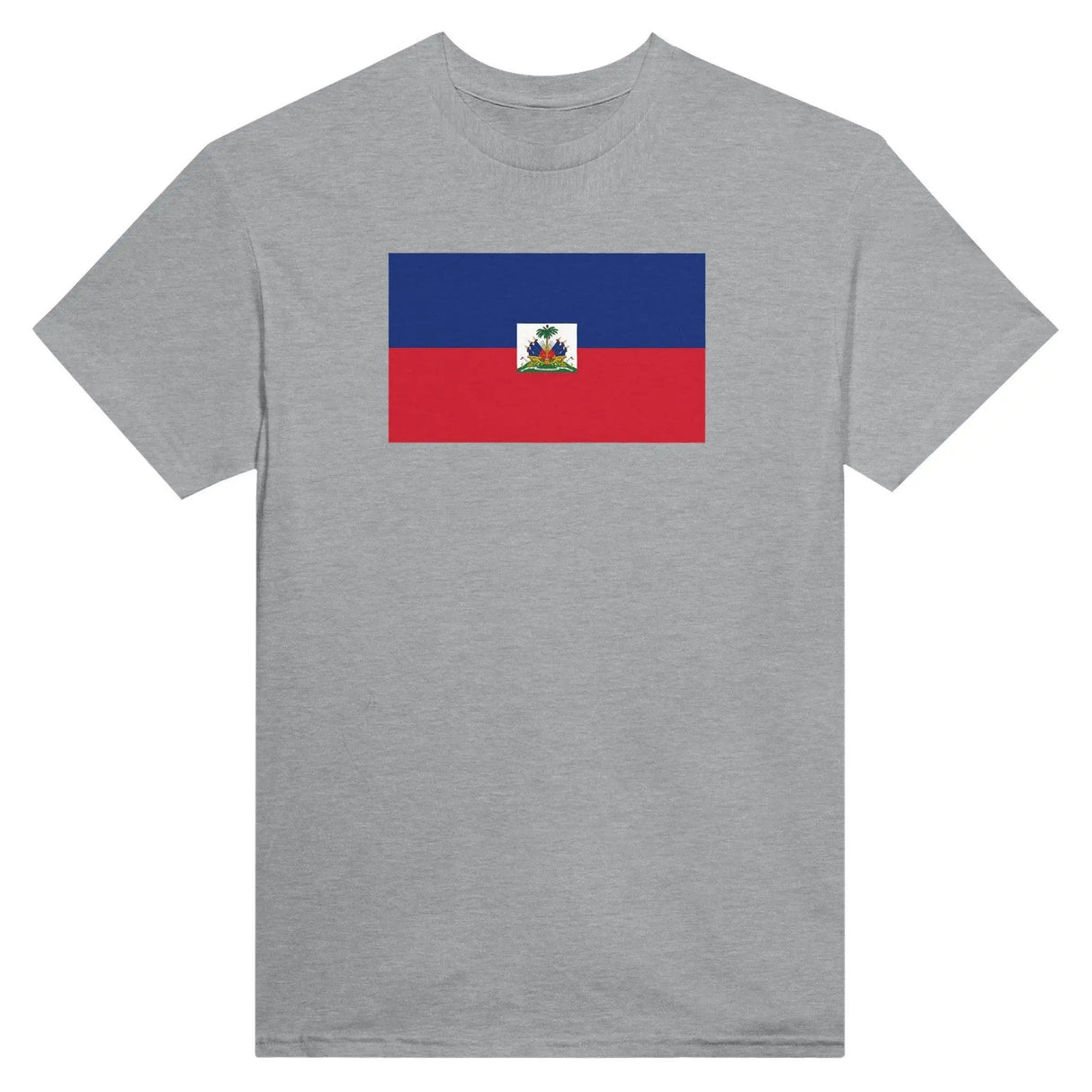 T-shirt drapeau d’haïti brodé coton mélangé coloré