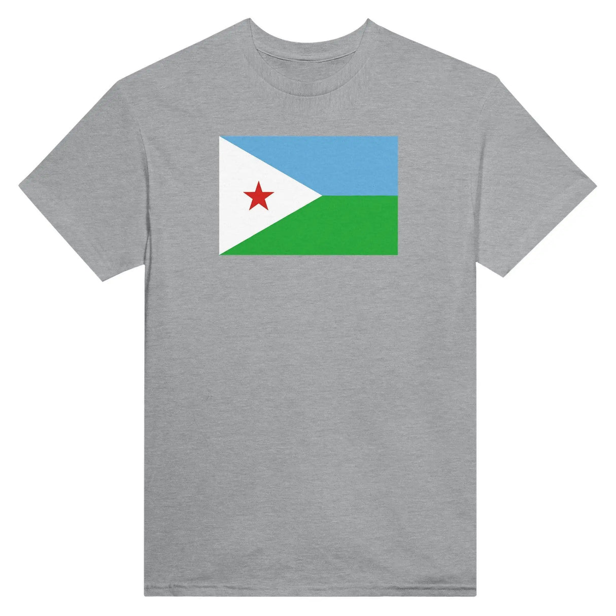 T-shirt drapeau djibouti coton mélangé brodé manches longues