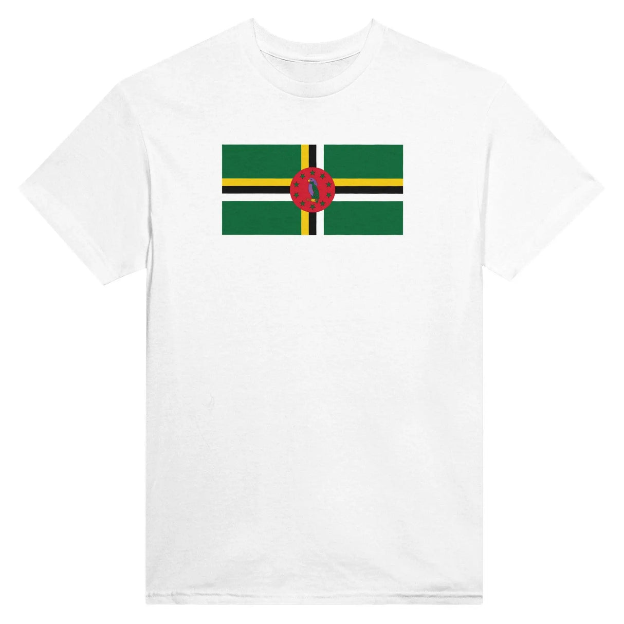 T-shirt drapeau dominique brodé en coton mélangé élégant