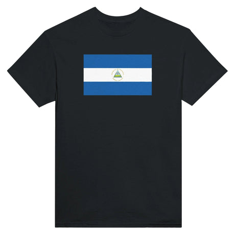 T-shirt drapeau du nicaragua brodé coton mélangé premium