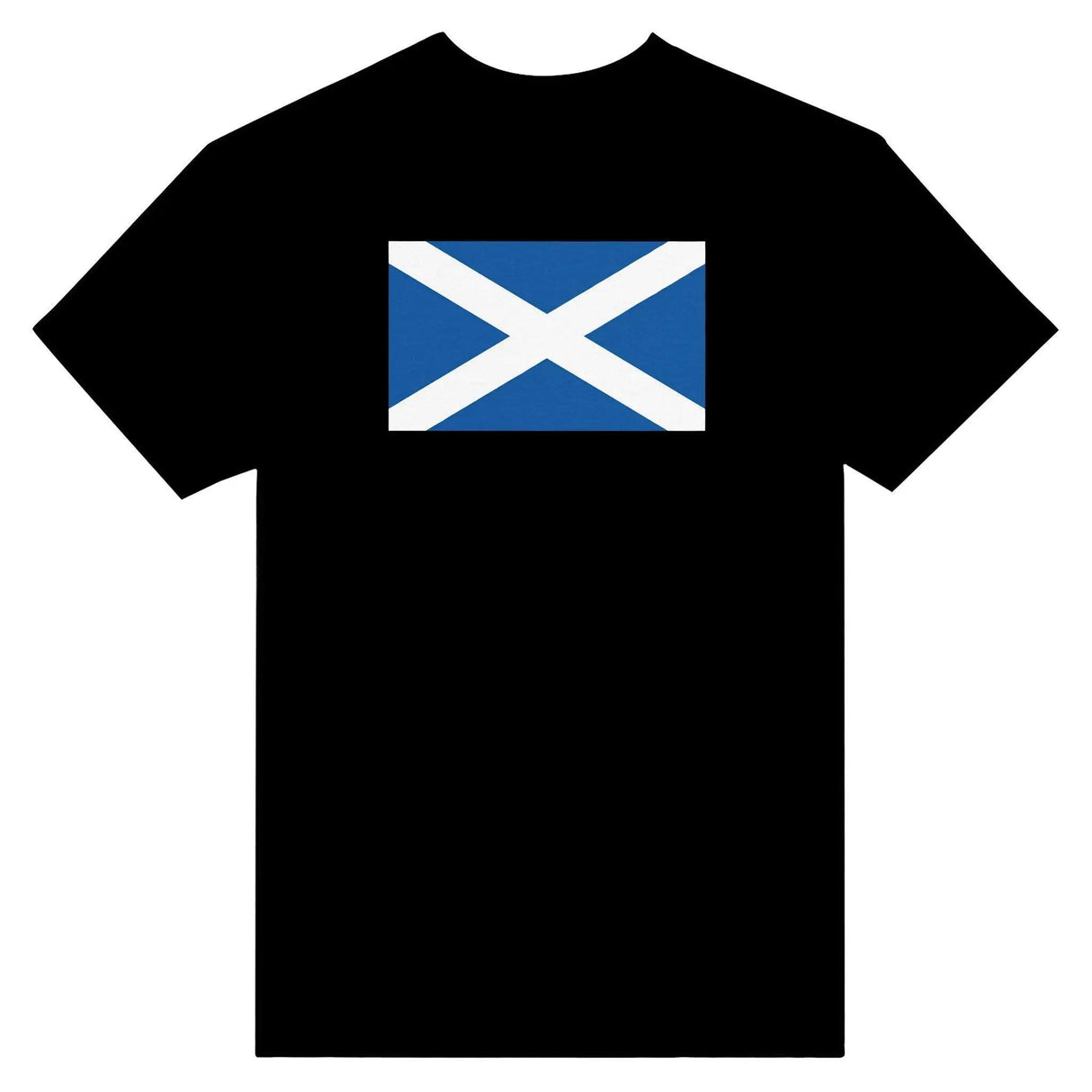 T-shirt drapeau écosse brodé coton mélangé élégant