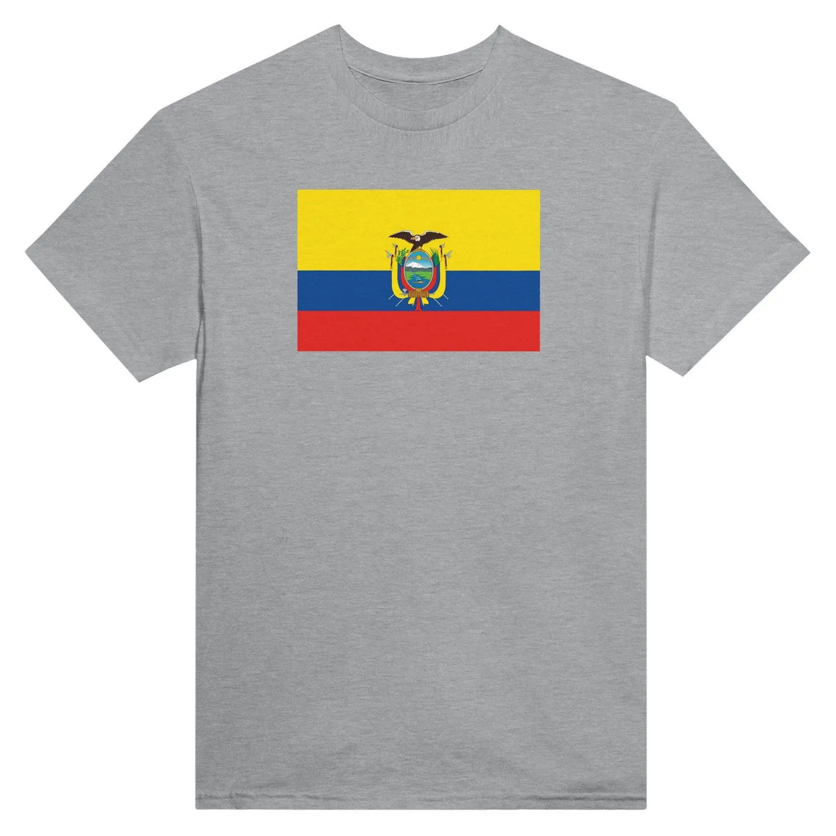 T-shirt drapeau équateur coton mélangé brodé élégant