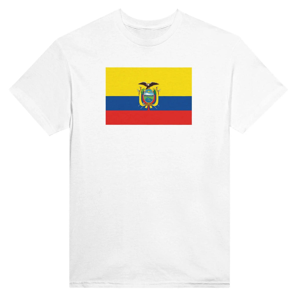 T-shirt drapeau équateur coton mélangé brodé élégant