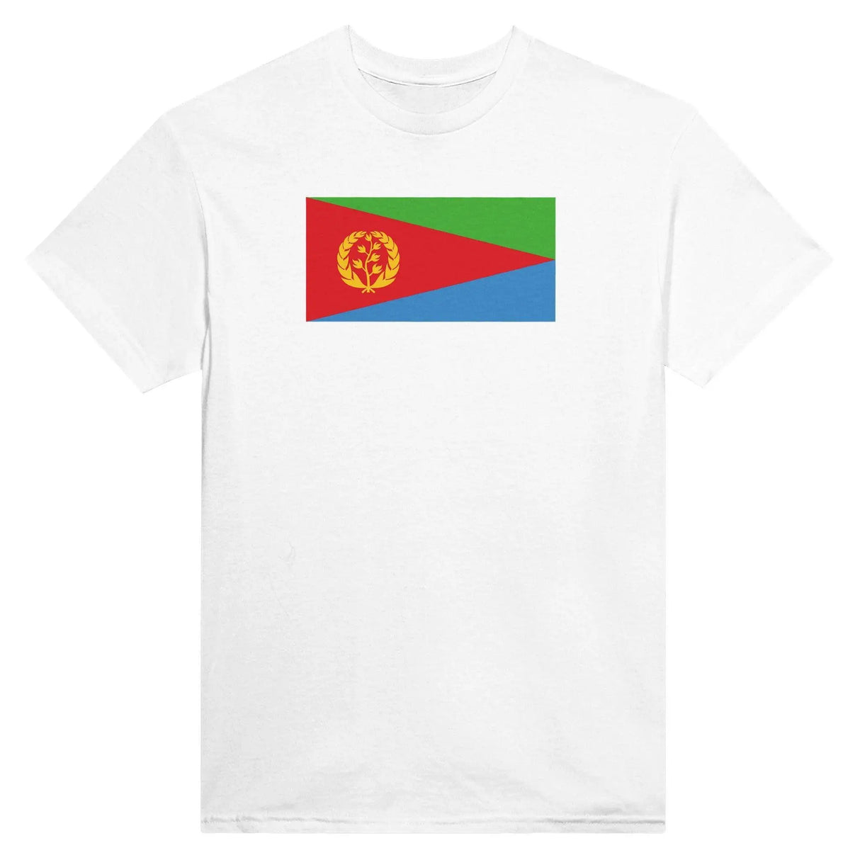 T-shirt drapeau érythrée brodé en coton mélangé