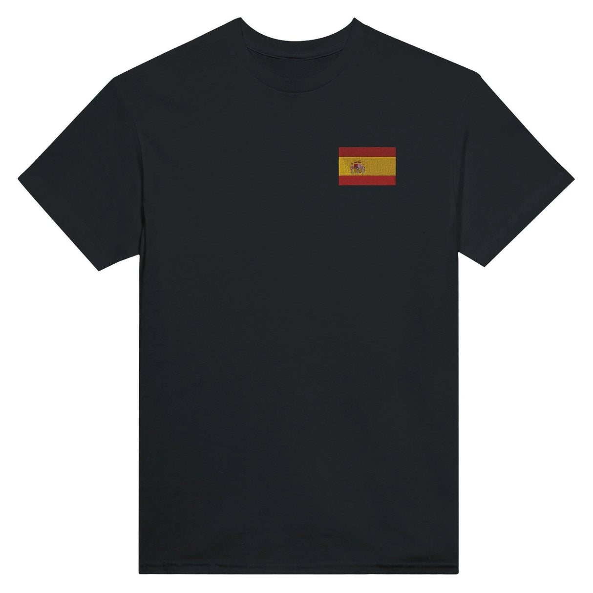 T-shirt drapeau espagne broderie couleur coton mélangé