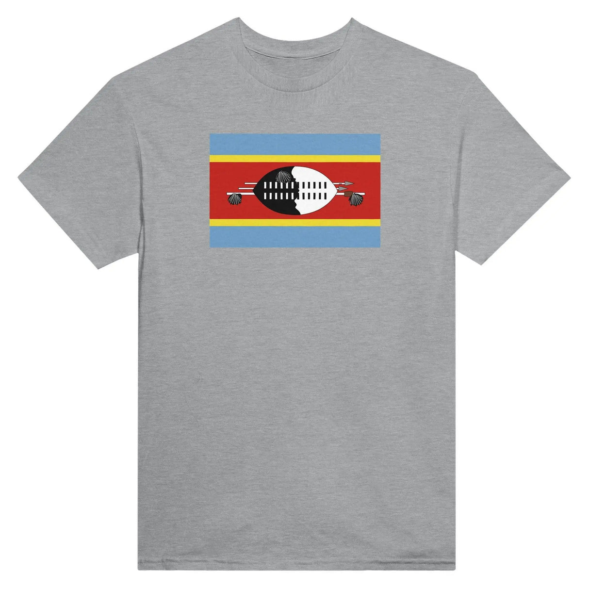 T-shirt drapeau eswatini coton mélangé brodé élégant