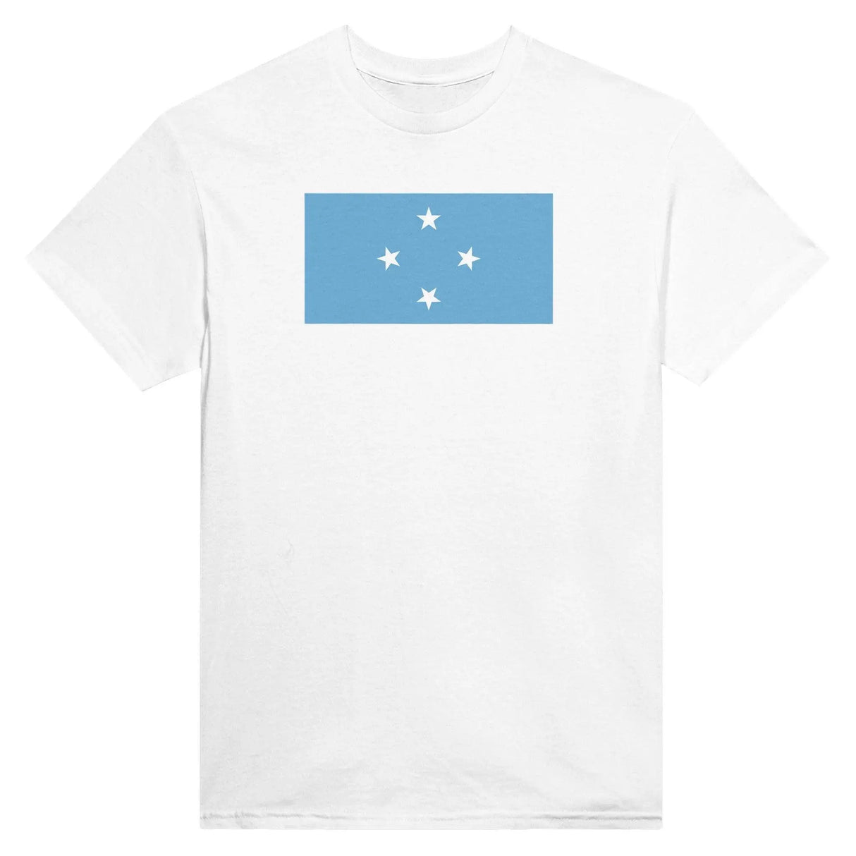 T-shirt drapeau états fédérés de micronésie coton brodé