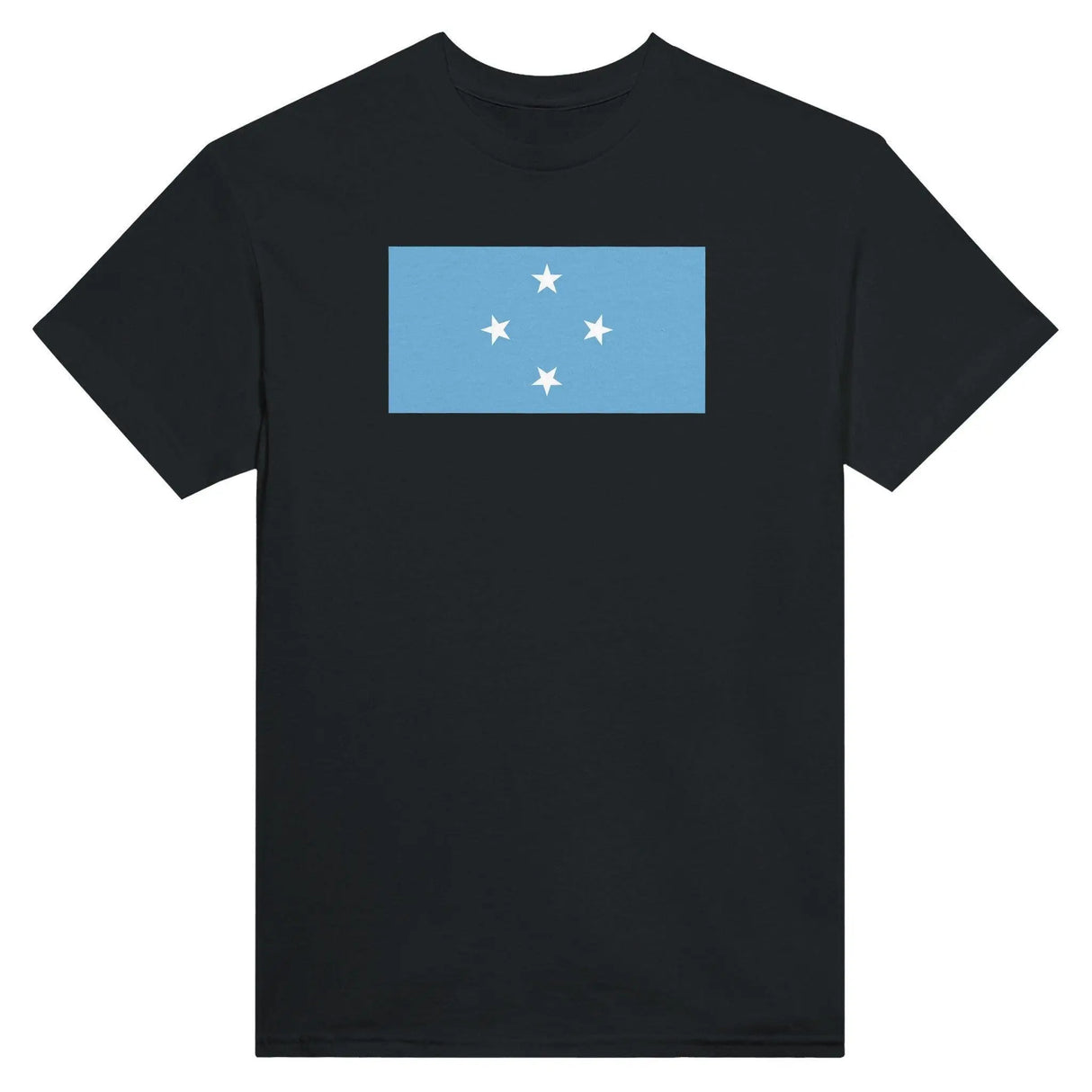 T-shirt drapeau états fédérés de micronésie coton brodé