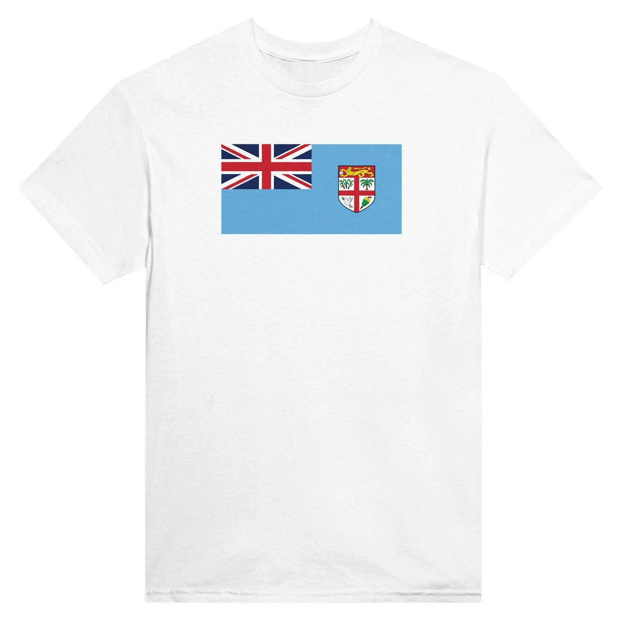 T-shirt drapeau fidji coton mélangé brodé manches longues