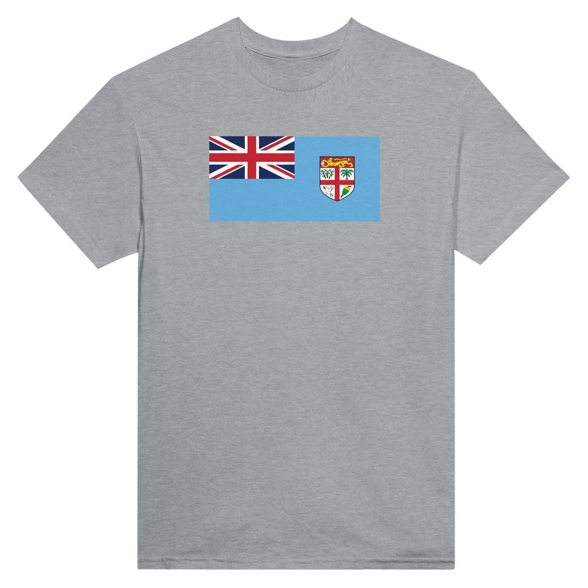 T-shirt drapeau fidji coton mélangé brodé manches longues