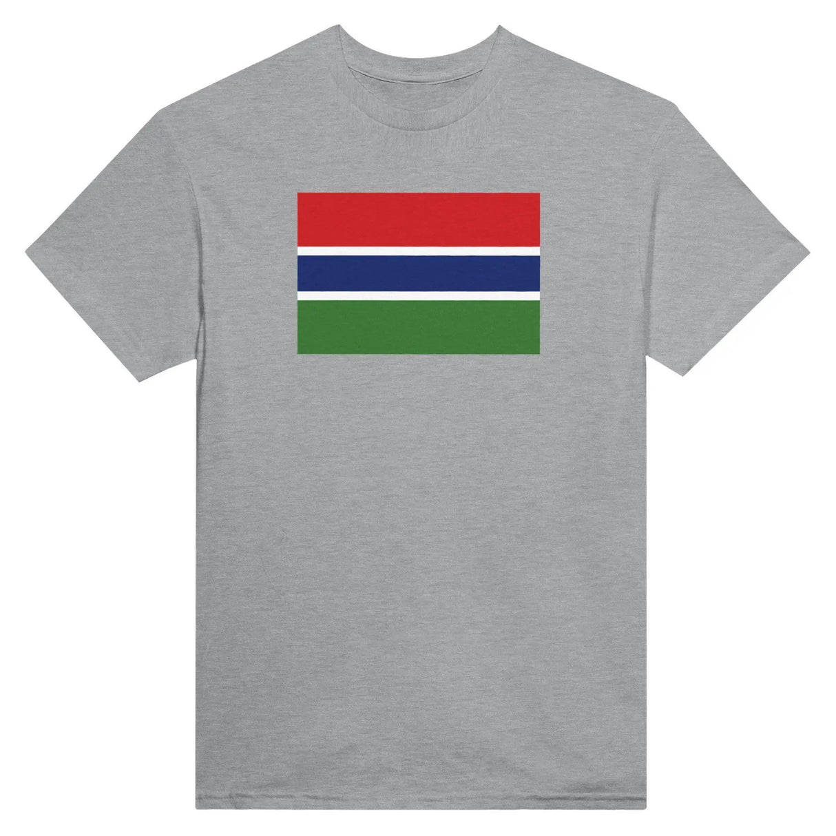 T-shirt drapeau gambie brodé en coton mélangé manches longues