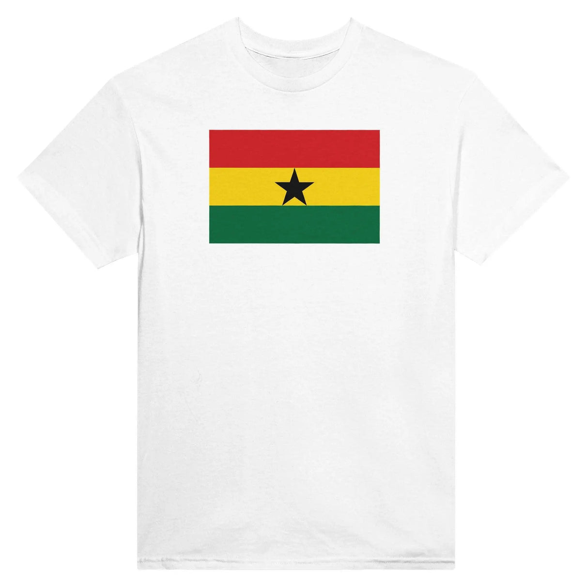 T-shirt drapeau ghana brodé en coton épais mélange