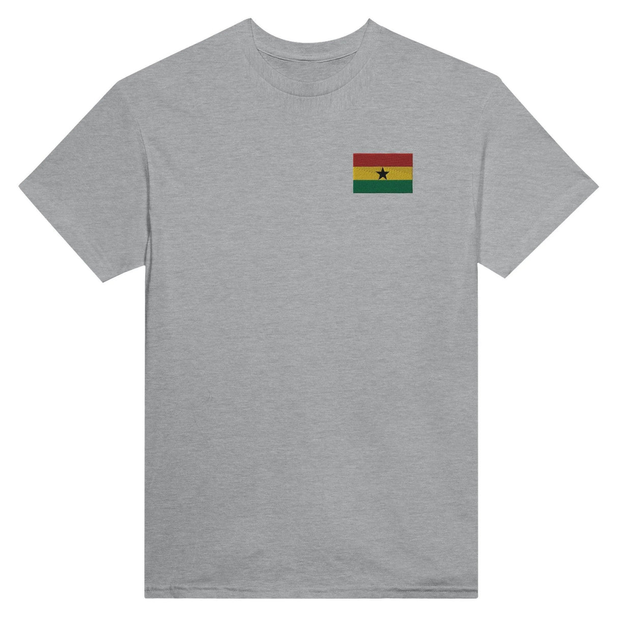 T-shirt drapeau ghana broderie couleur coton mélangé