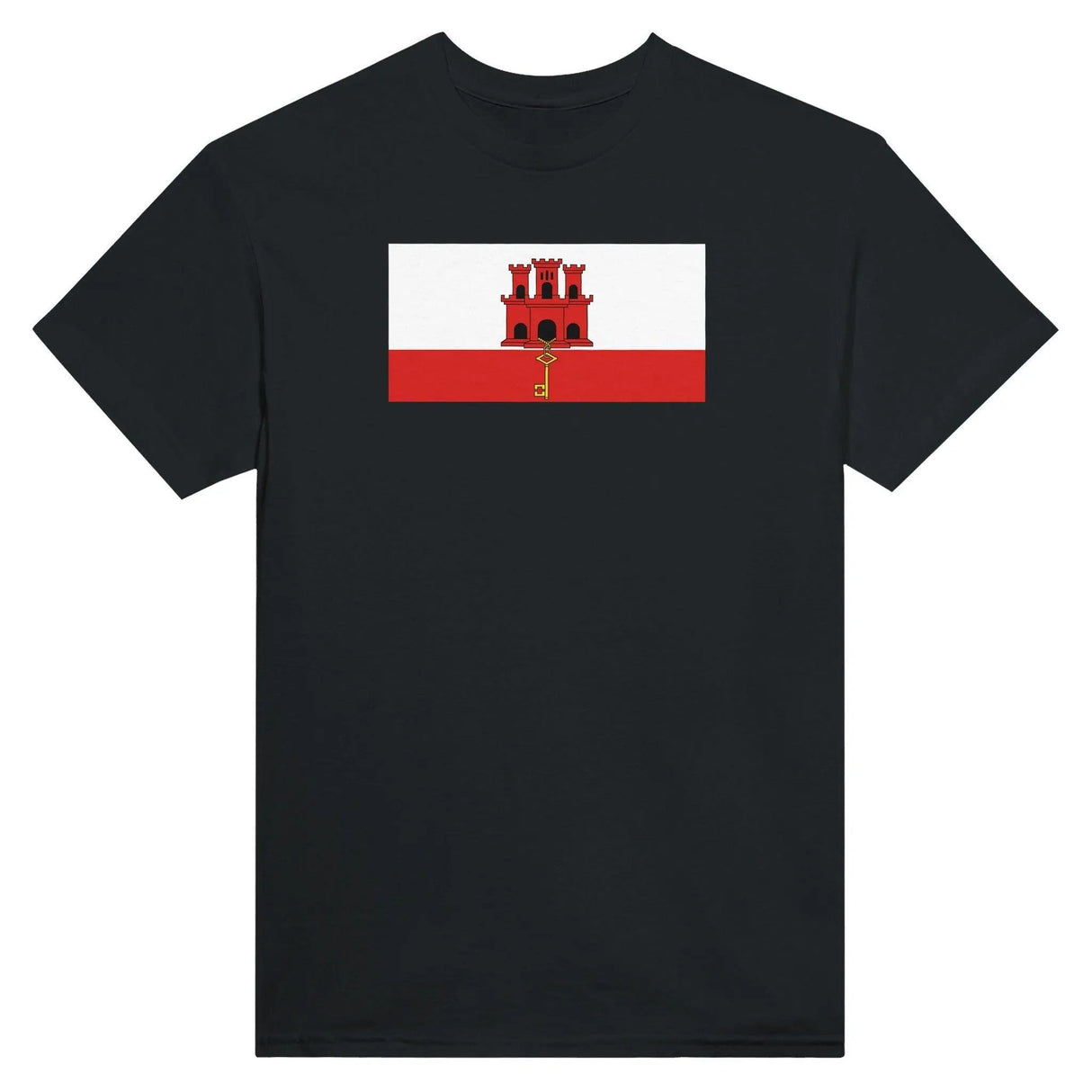 T-shirt drapeau gibraltar coton mélangé brodé élégant