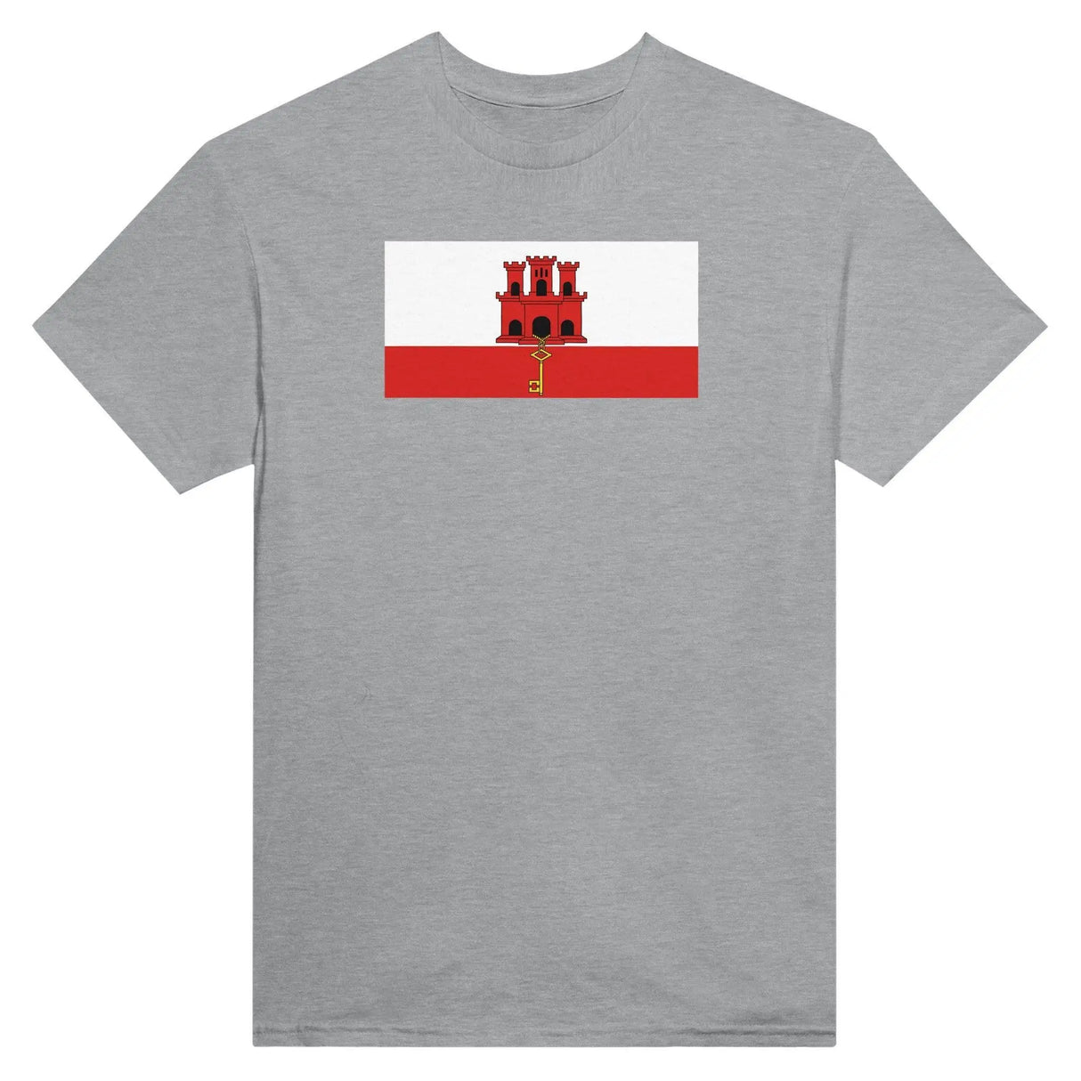 T-shirt drapeau gibraltar coton mélangé brodé élégant