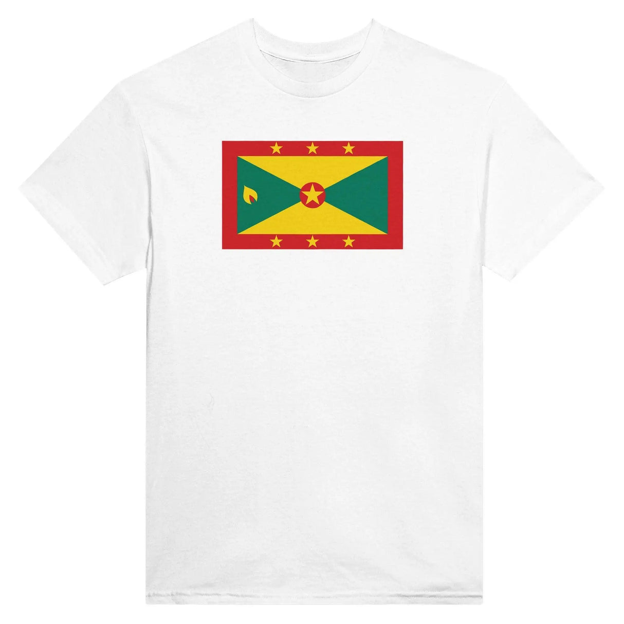 T-shirt drapeau grenade brodé en coton épais coloré