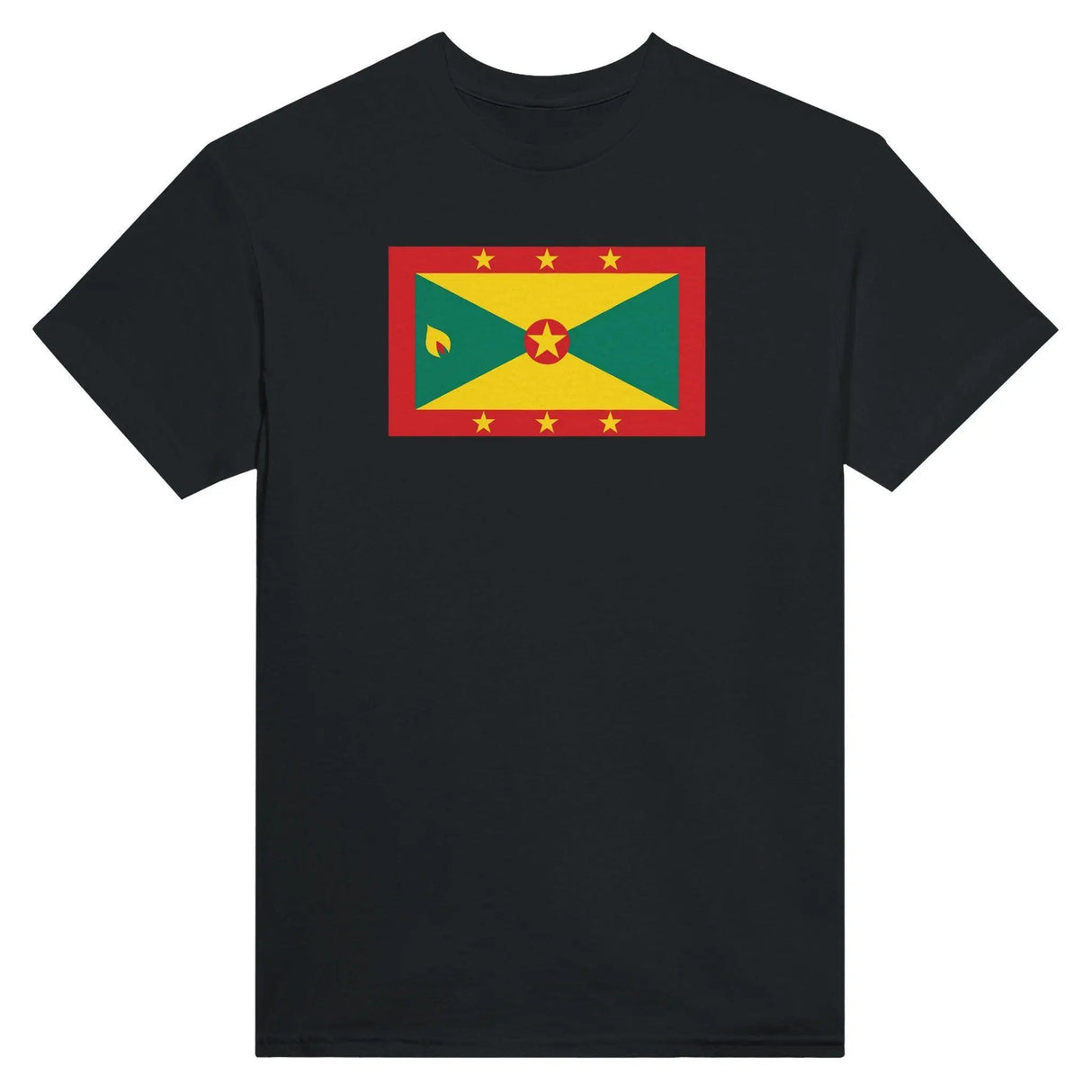 T-shirt drapeau grenade brodé en coton épais coloré