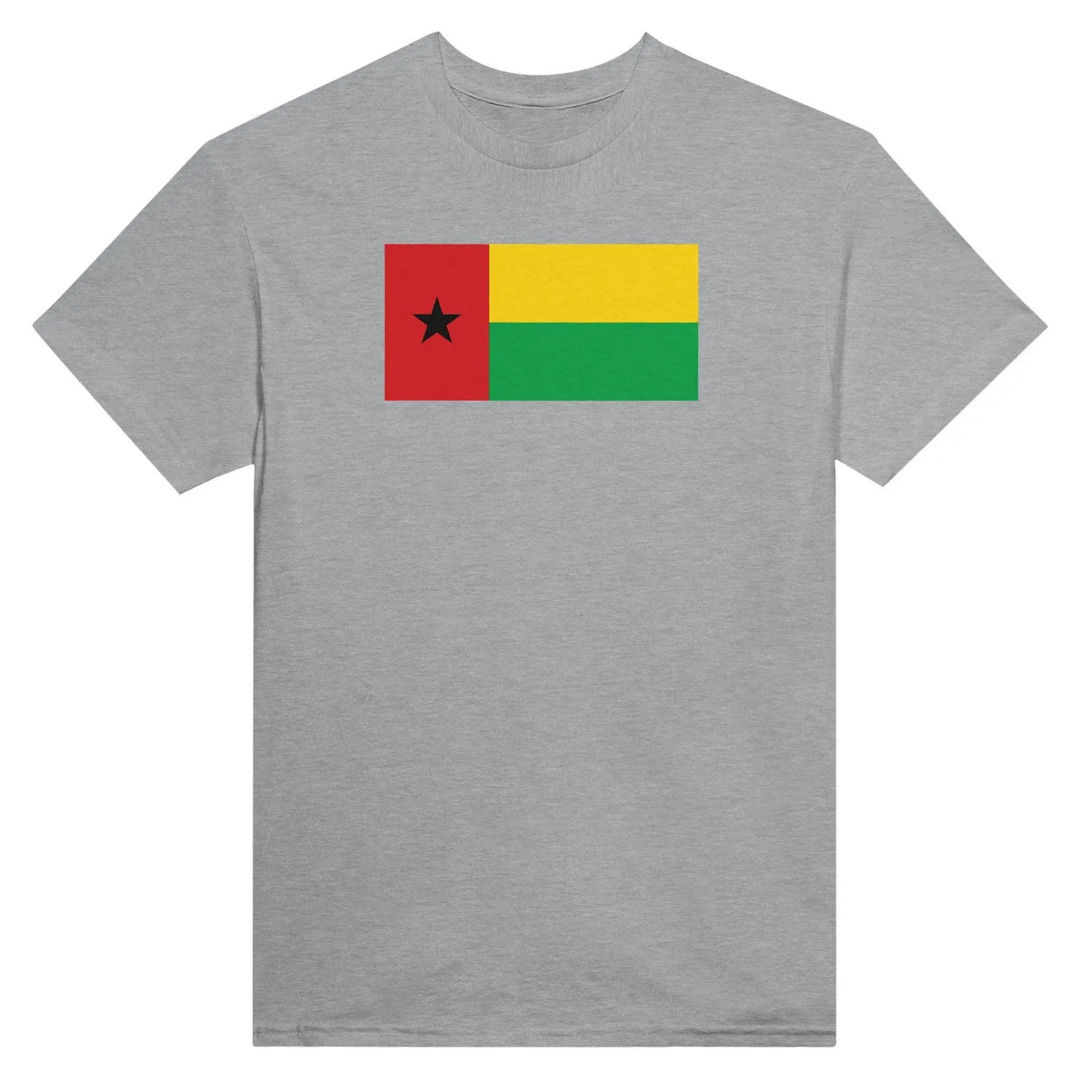 T-shirt drapeau guinée-bissau brodé en coton mélangé