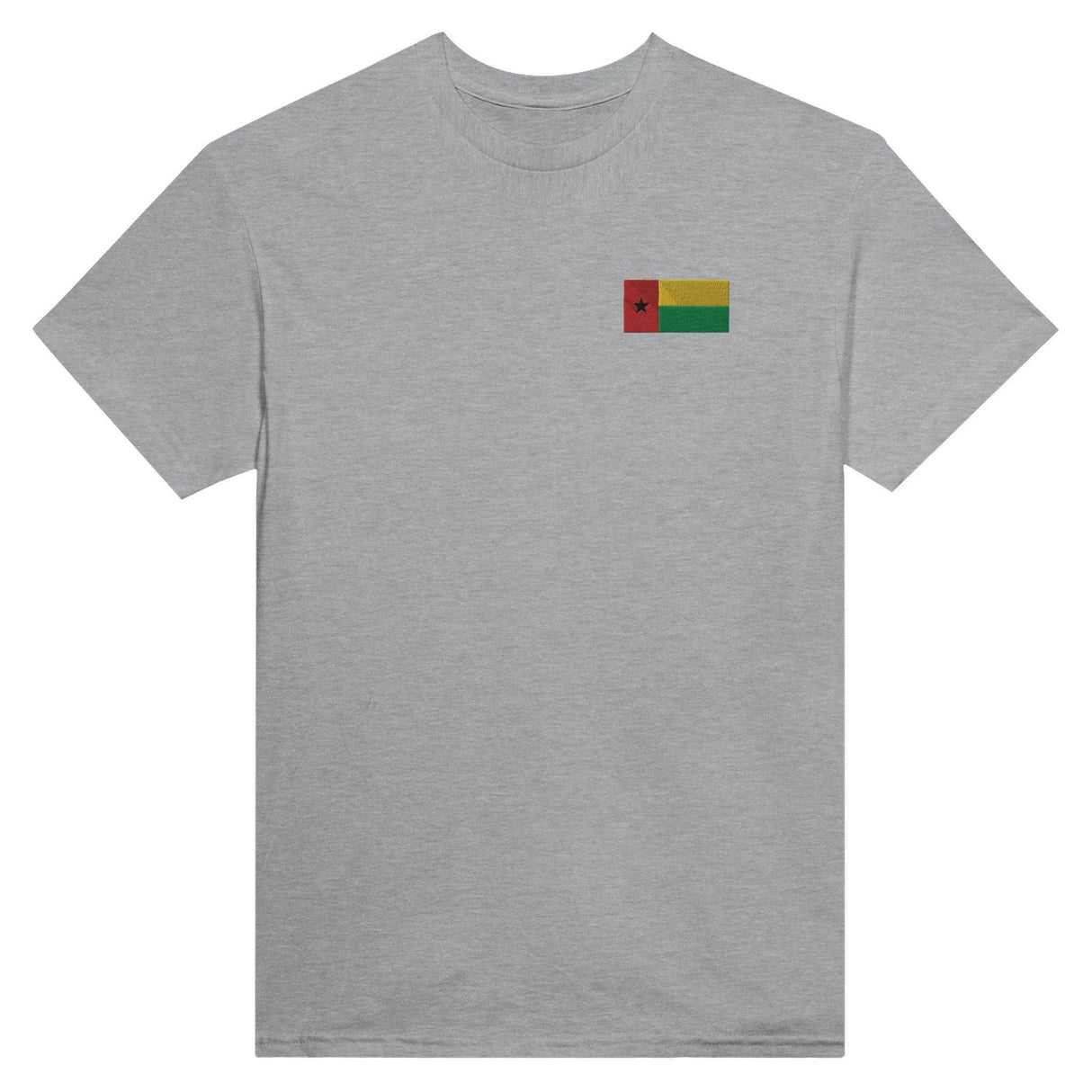 T-shirt drapeau guinée-bissau broderie couleur coton épais