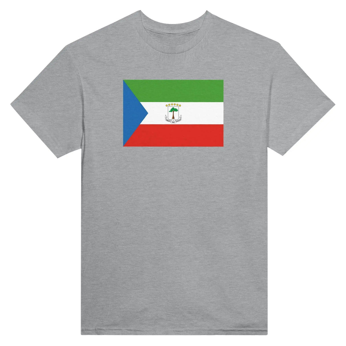 T-shirt drapeau guinée équatoriale coton mélangé brodé