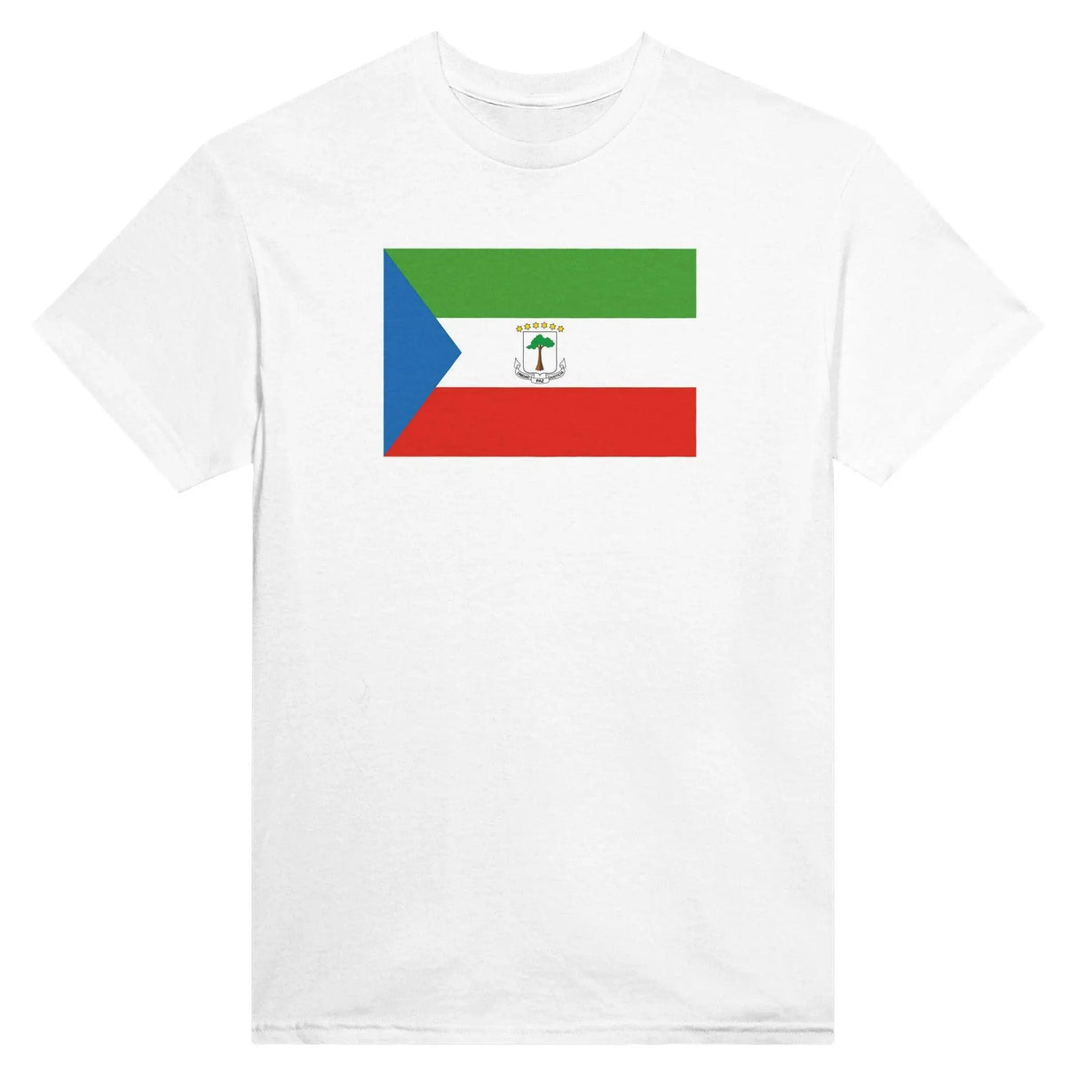 T-shirt drapeau guinée équatoriale coton mélangé brodé