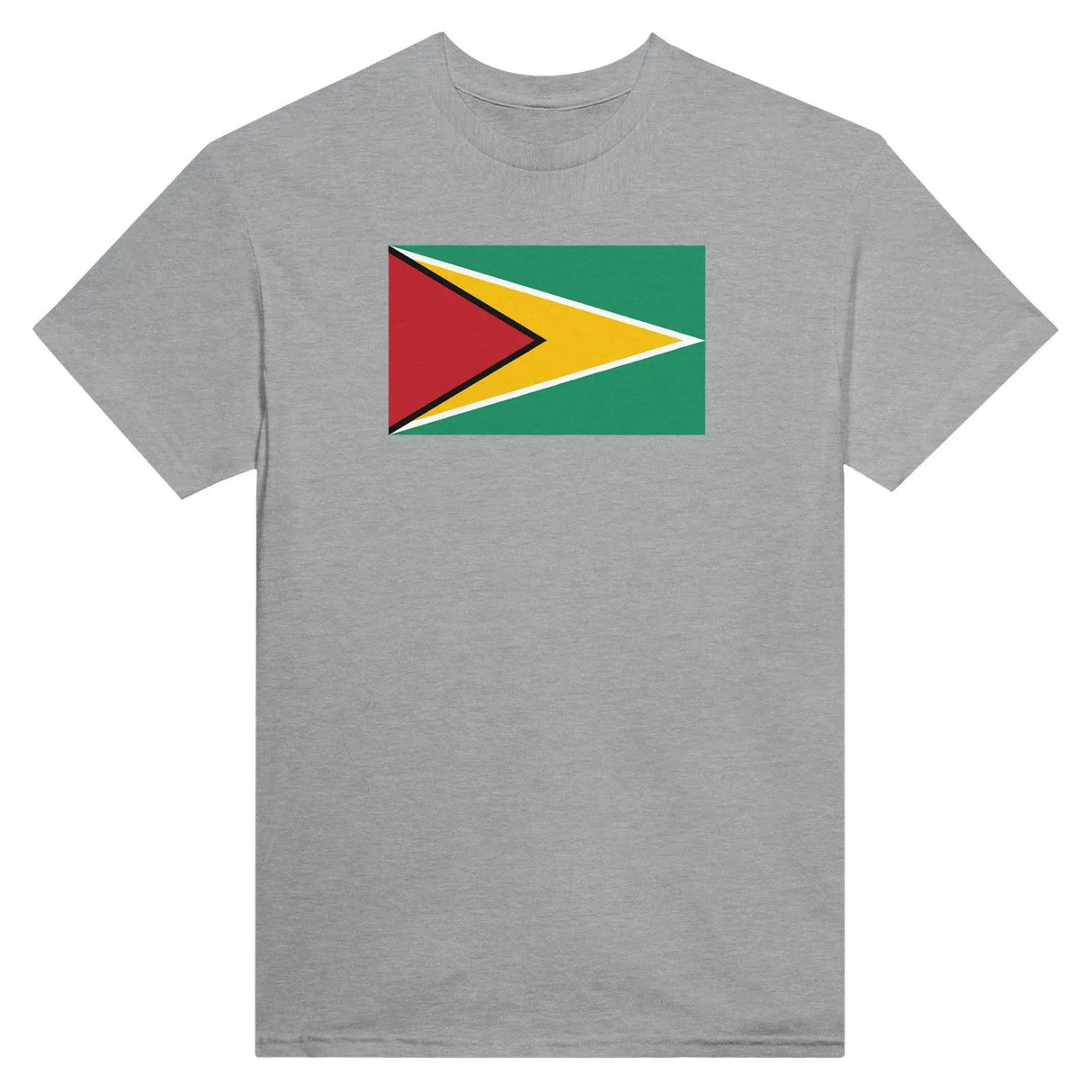 T-shirt drapeau guyana brodé coton mélangé manches longues