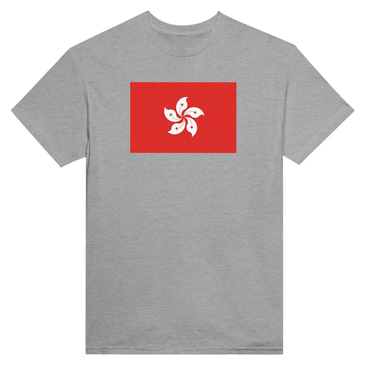 T-shirt drapeau hong kong brodé coton mélangé élégant