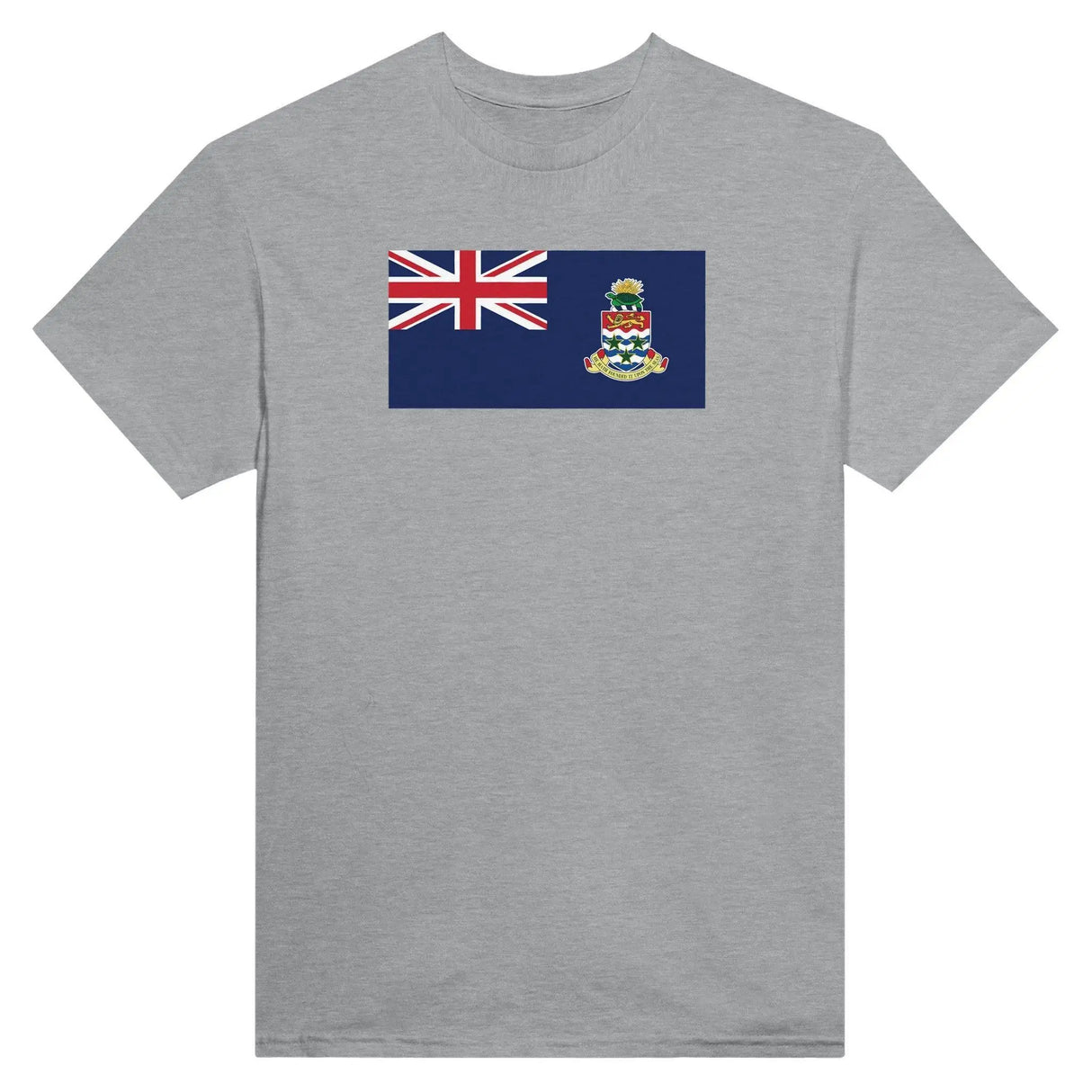 T-shirt drapeau îles caïmans coton mélangé brodé