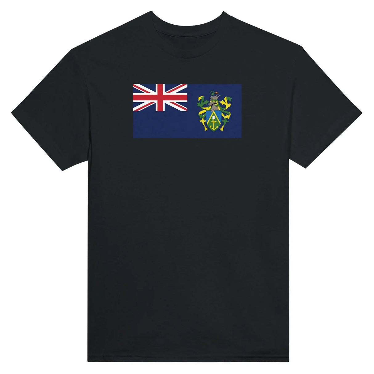 T-shirt drapeau îles pitcairn brodé coton mélangé