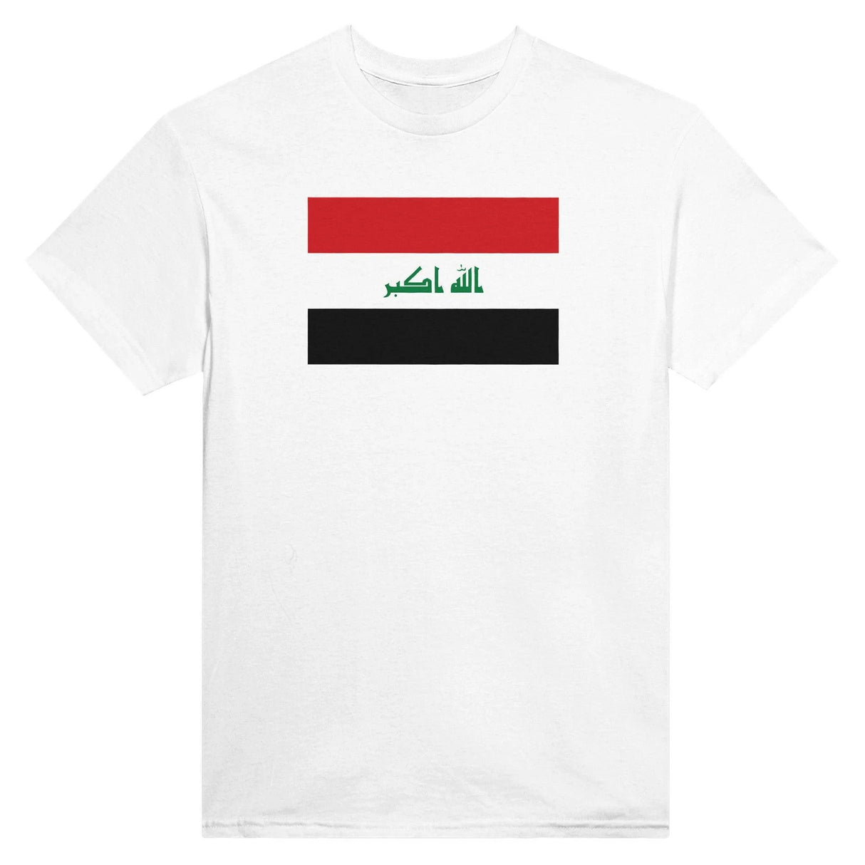 T-shirt drapeau irak coton mélangé brodé manches longues