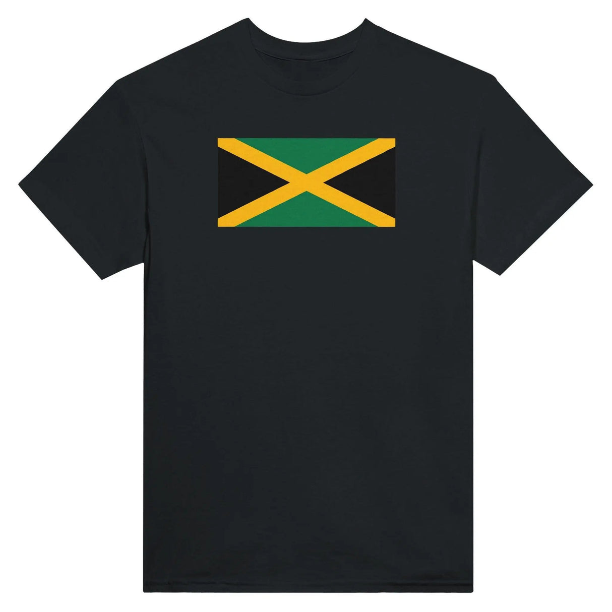 T-shirt drapeau jamaïque coton mélangé brodé couleurs vives
