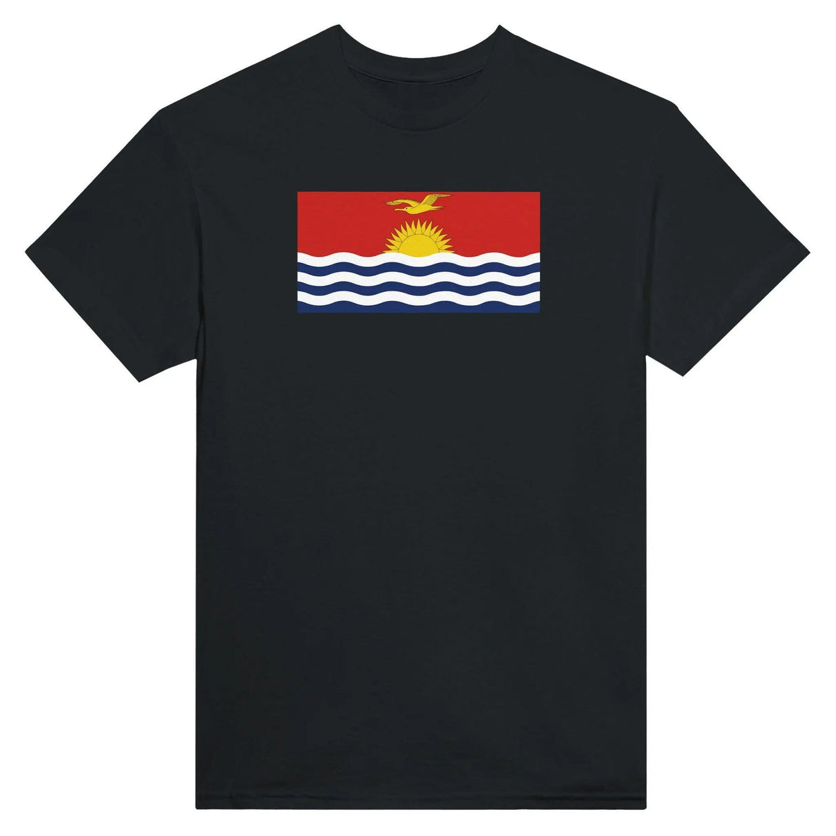T-shirt drapeau kiribati coton mélangé brodé élégant