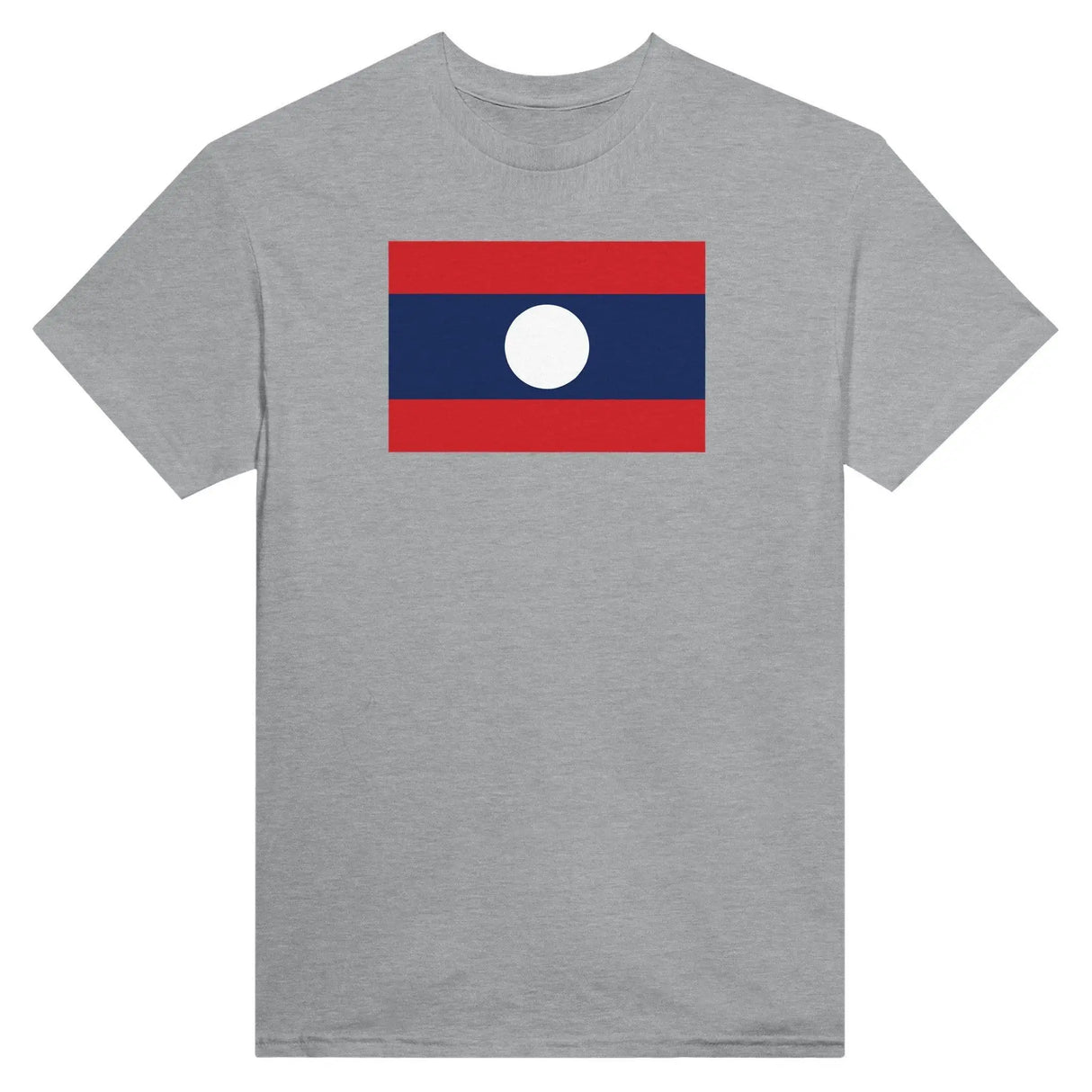 T-shirt drapeau laos brodé en coton mélangé