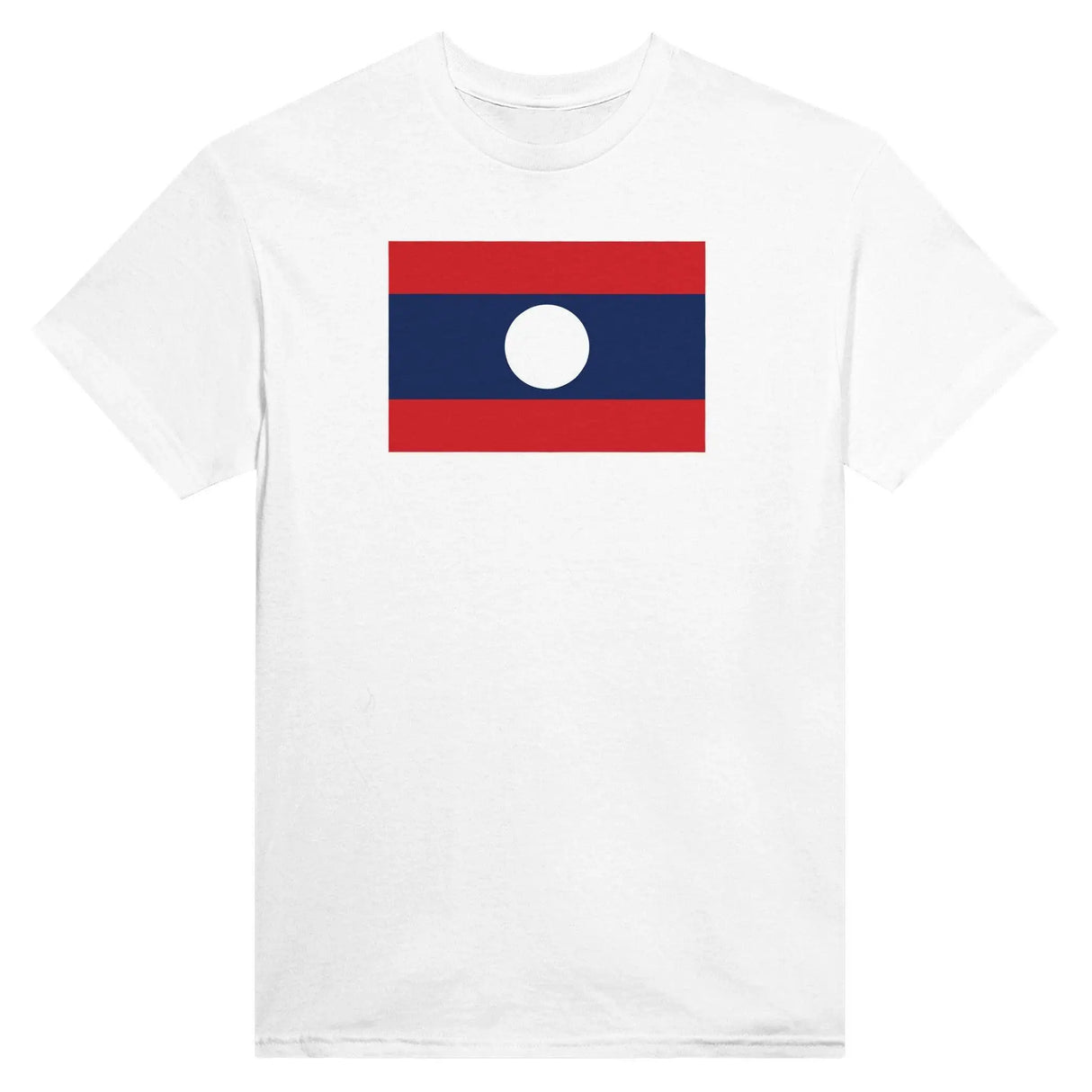 T-shirt drapeau laos brodé en coton mélangé