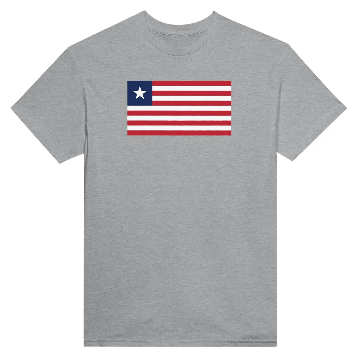 T-shirt drapeau liberia brodé en coton mélangé manches longues