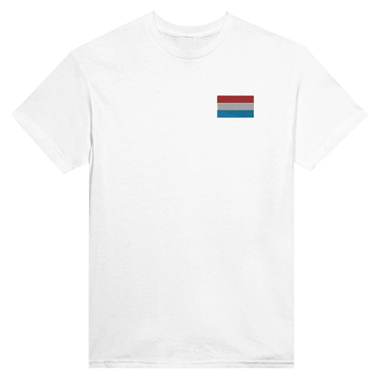 T-shirt drapeau luxembourg broderie couleur coton épais