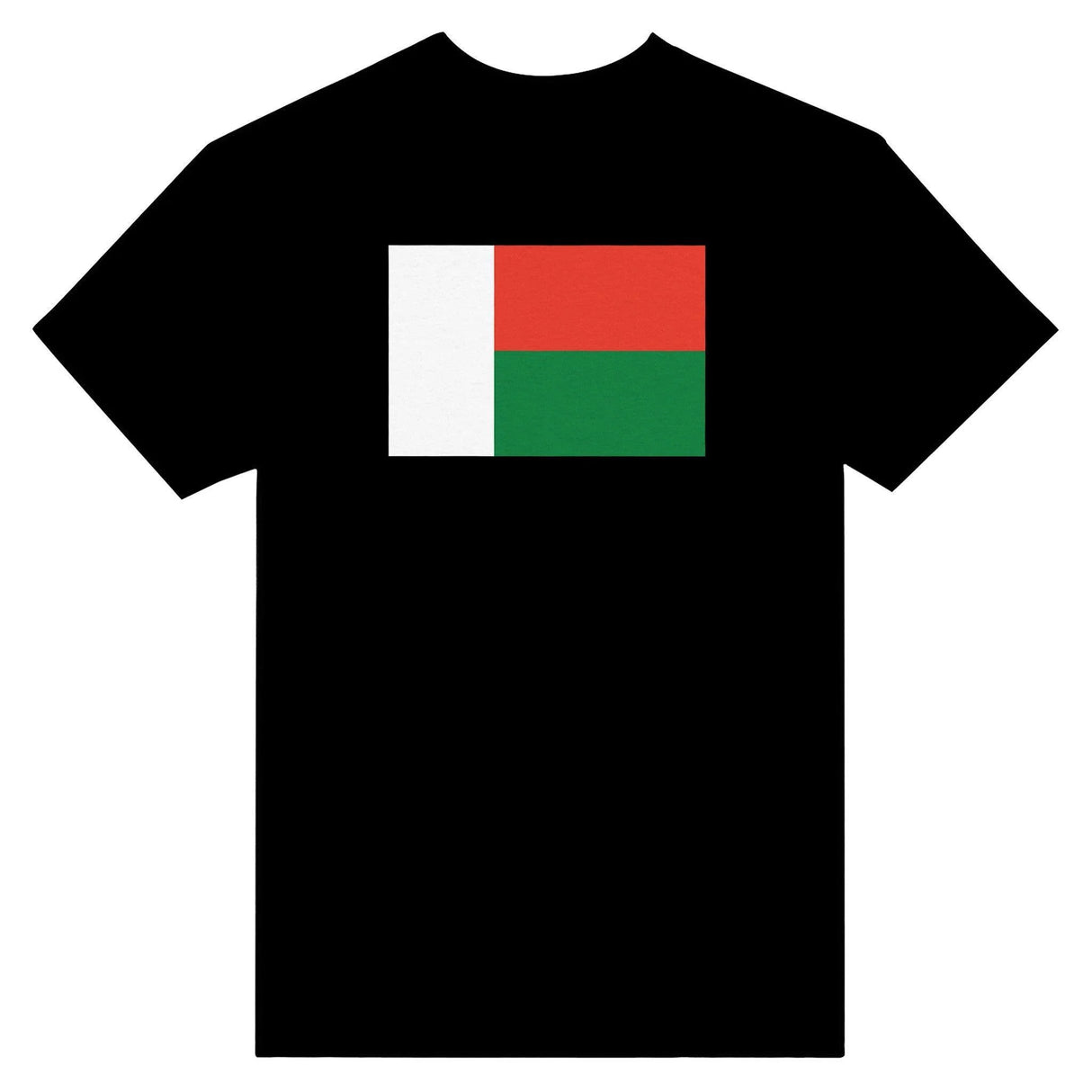 T-shirt drapeau madagascar coton mélangé brodé élégant