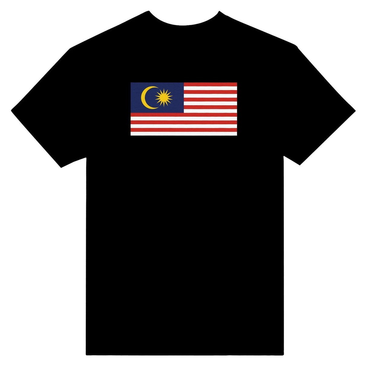 T-shirt drapeau malaisie coton mélangé brodé manches longues