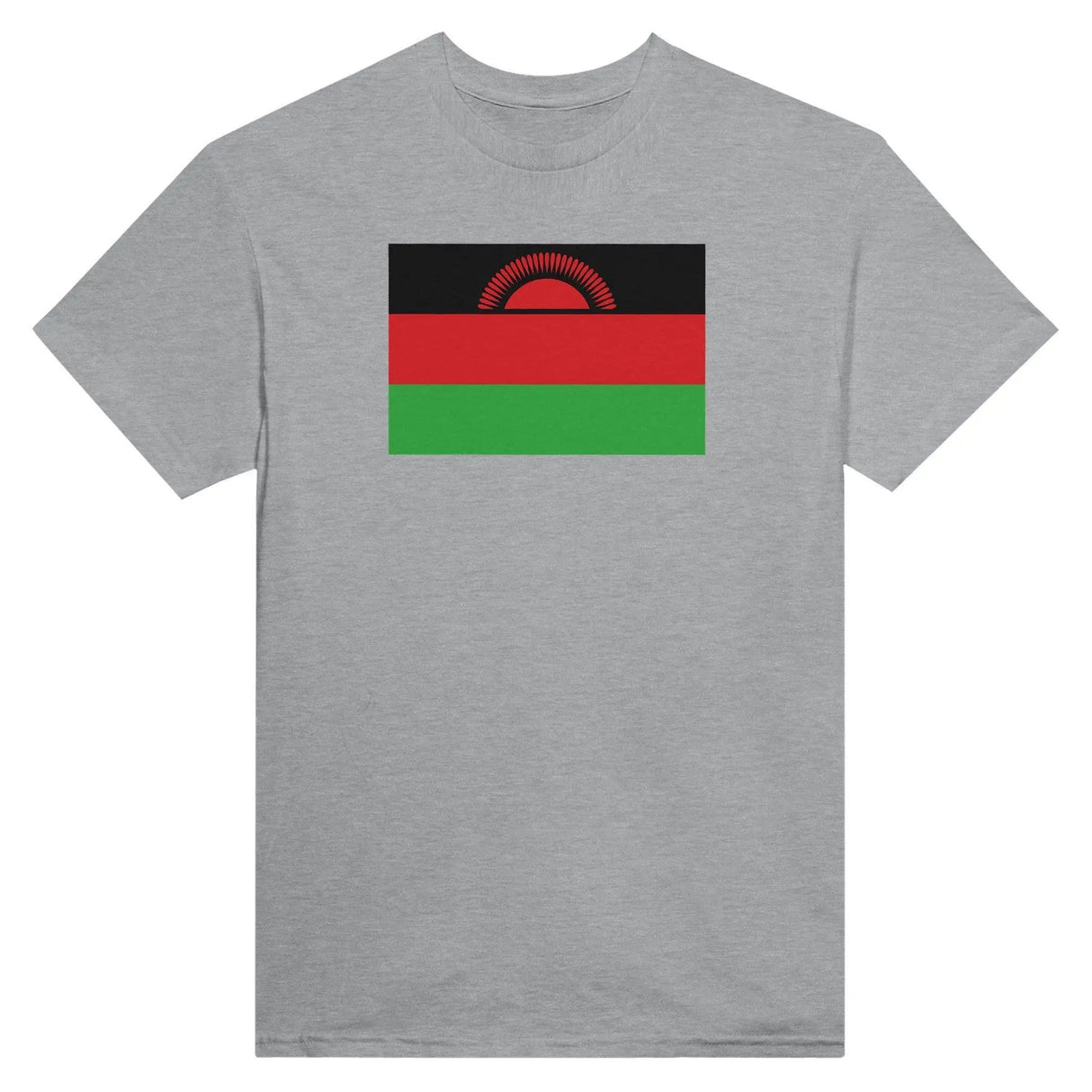 T-shirt drapeau malawi brodé en coton mélangé élégant