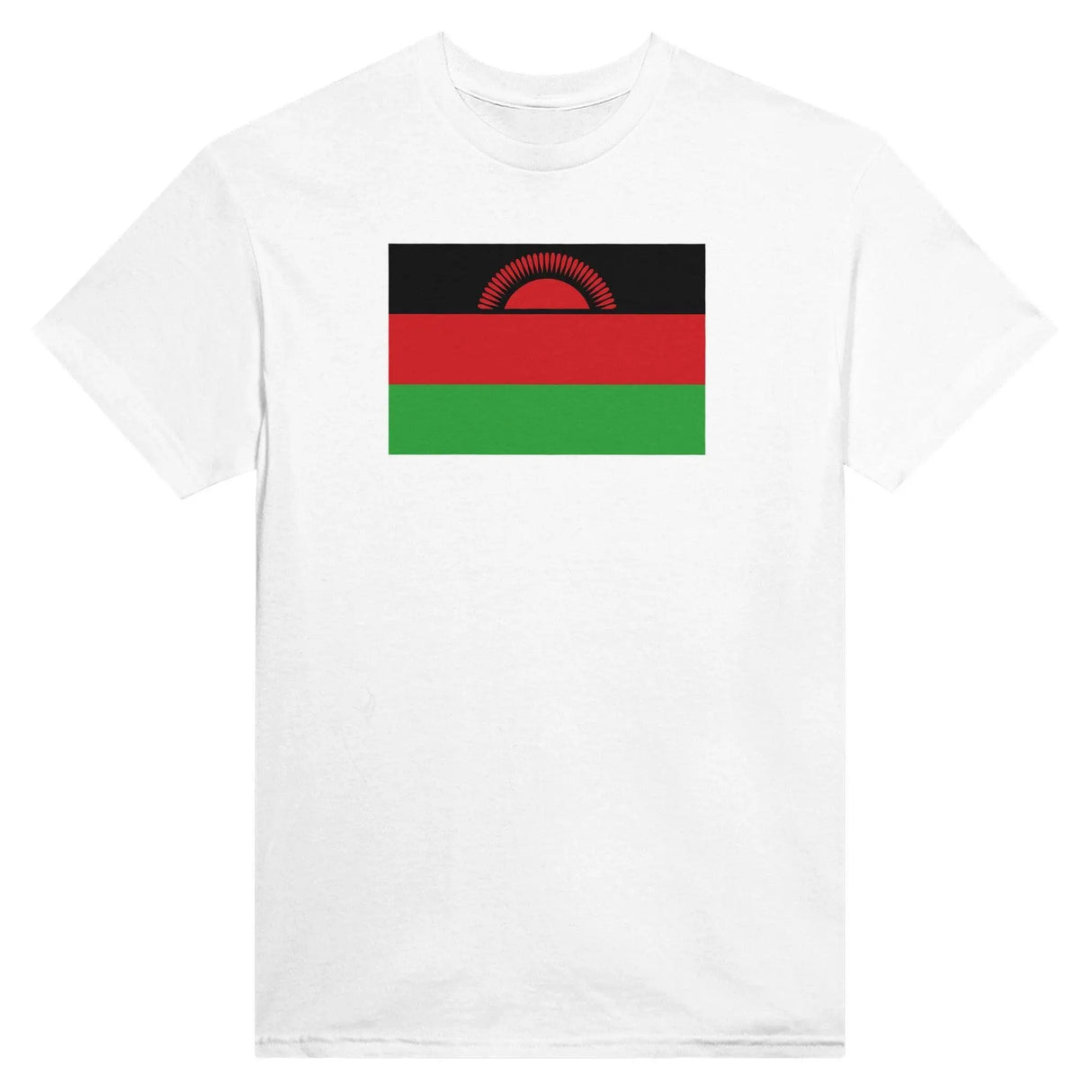 T-shirt drapeau malawi brodé en coton mélangé élégant