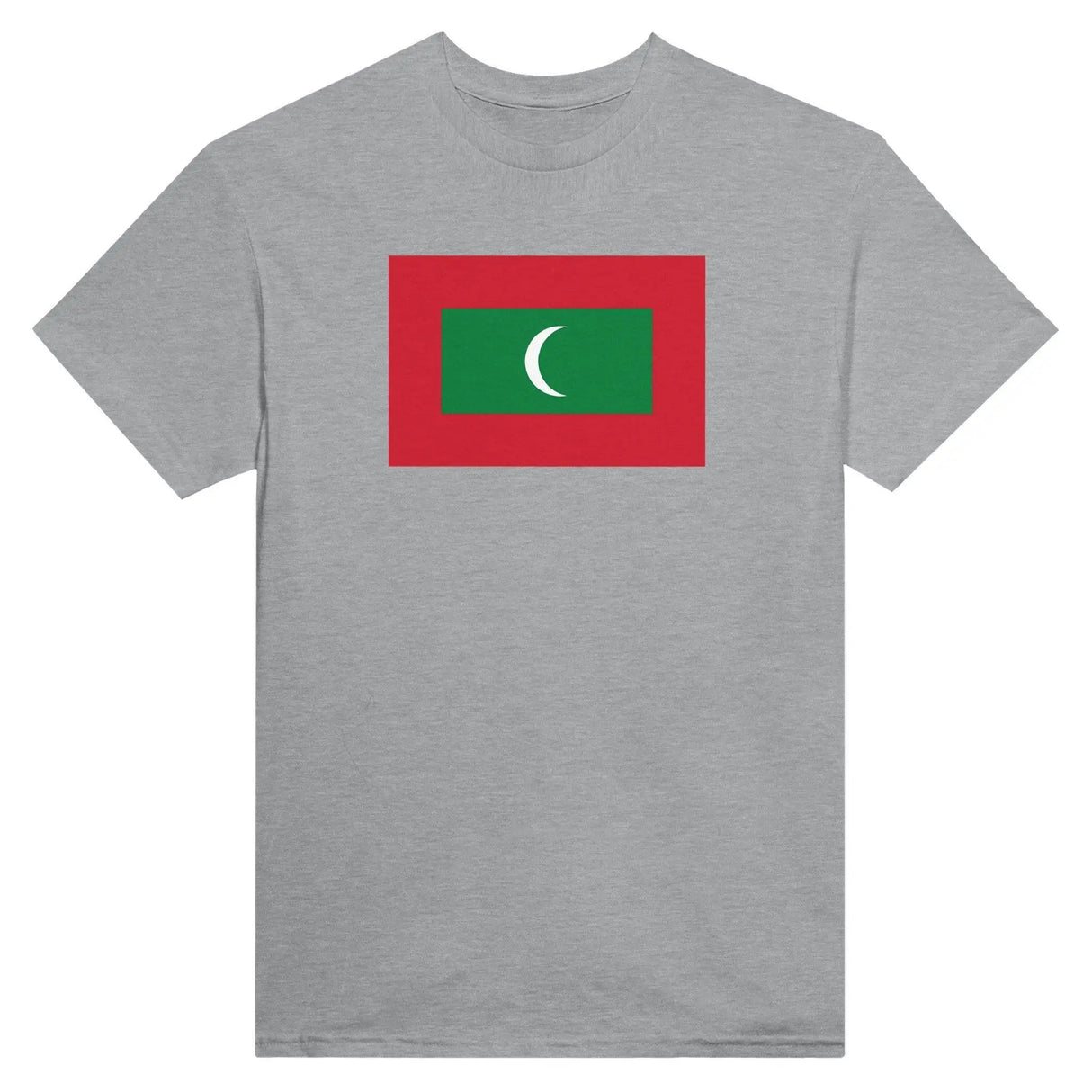 T-shirt drapeau maldives brodé en coton mélangé