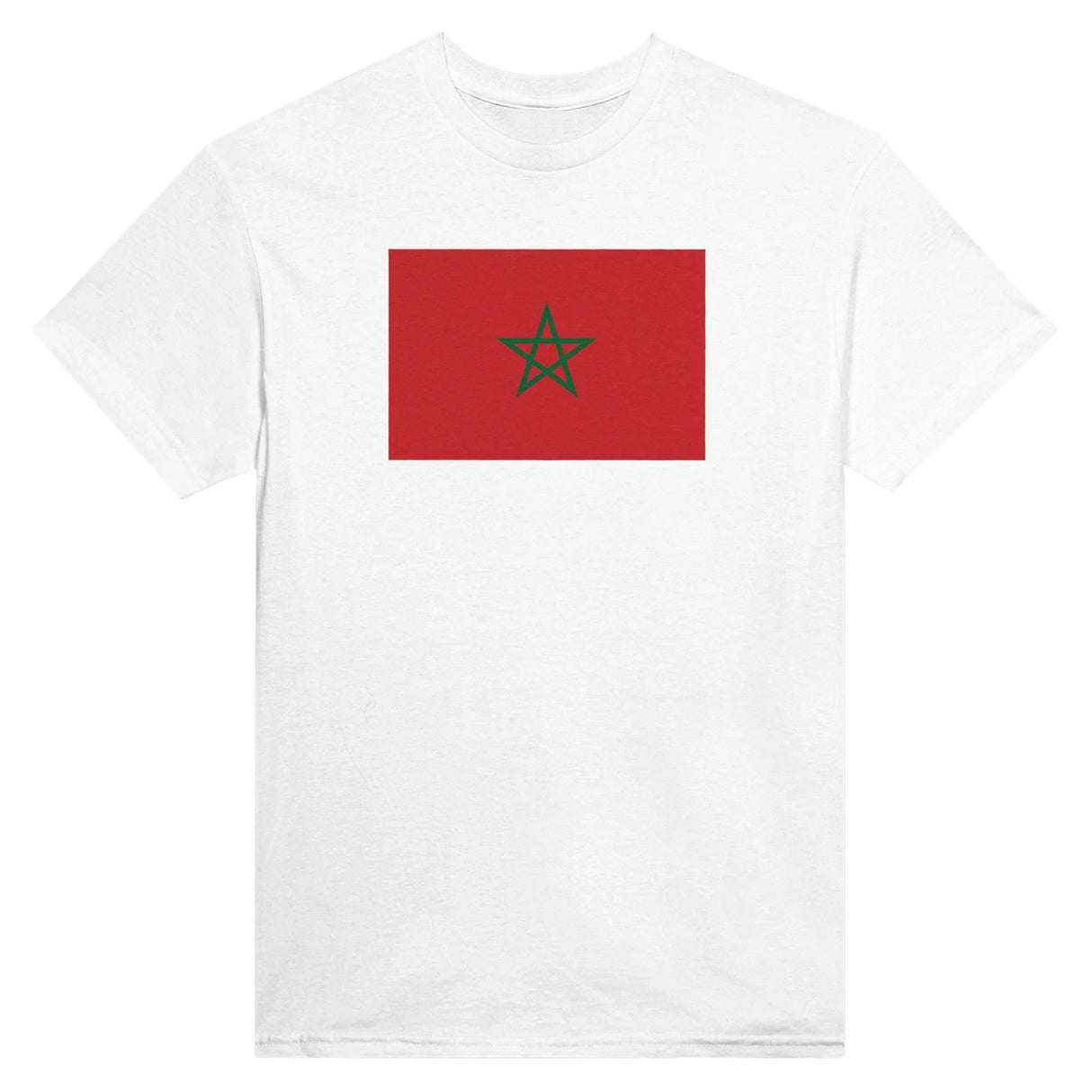 T-shirt drapeau maroc brodé coton mélangé manches longues