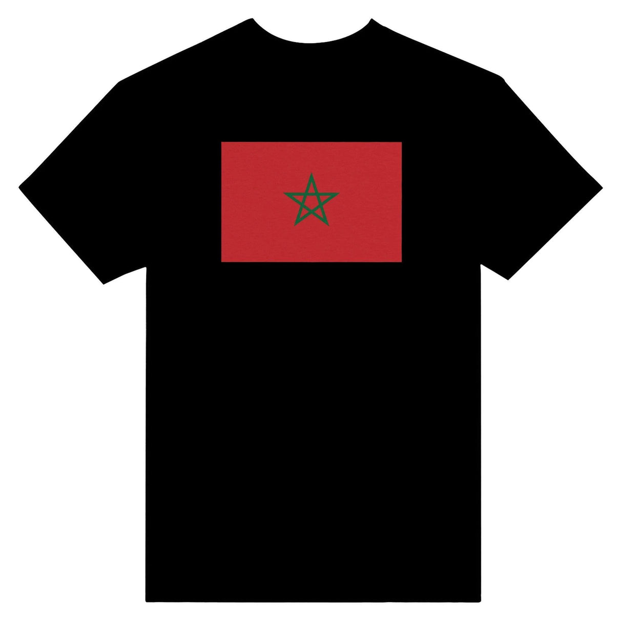T-shirt drapeau maroc brodé coton mélangé manches longues