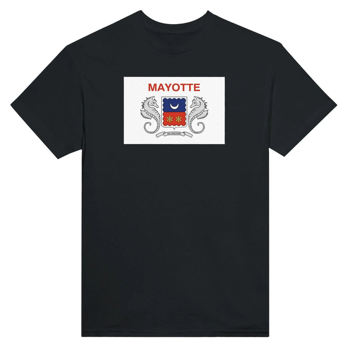 T-shirt drapeau mayotte coton mélangé brodé manches longues