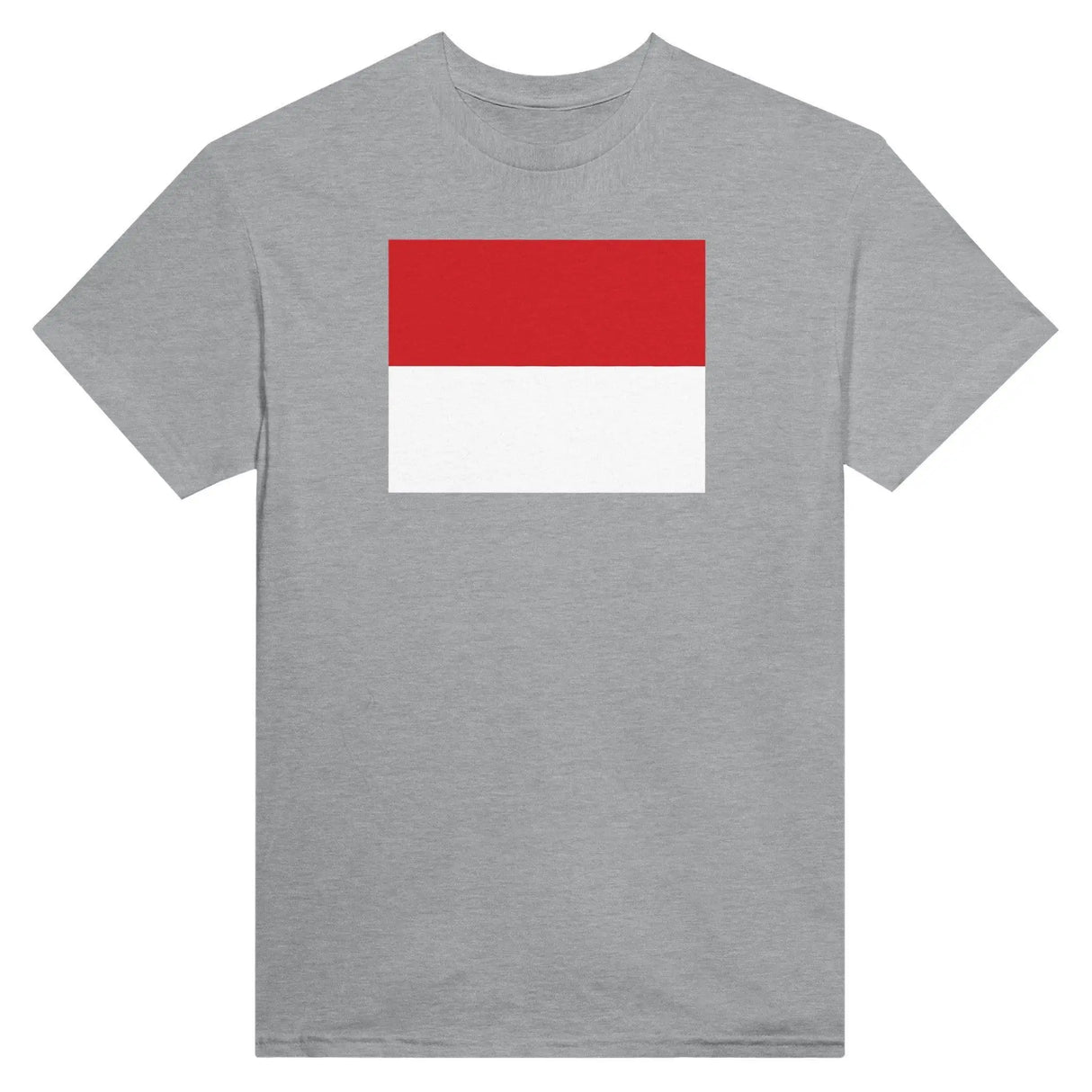 T-shirt drapeau monaco coton mélangé brodé manches longues